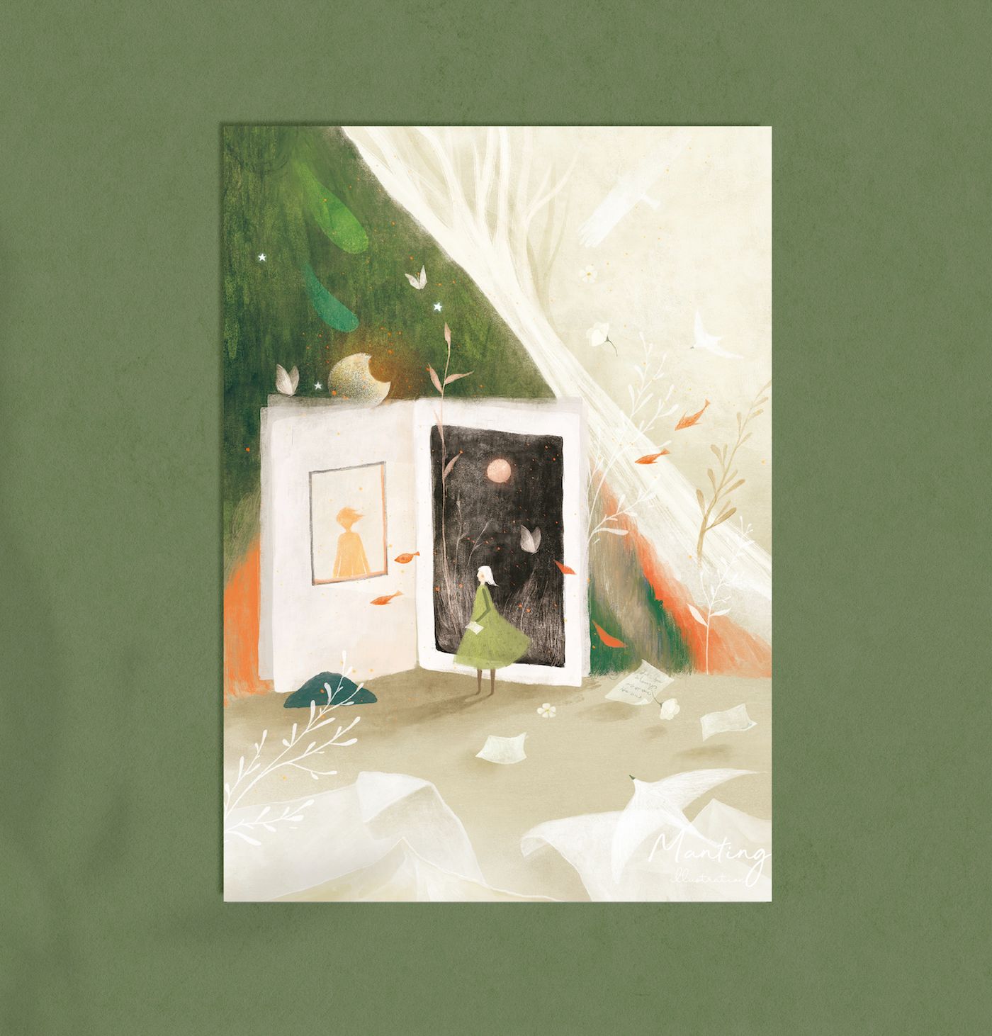 插畫明信片 - 將日子折起來