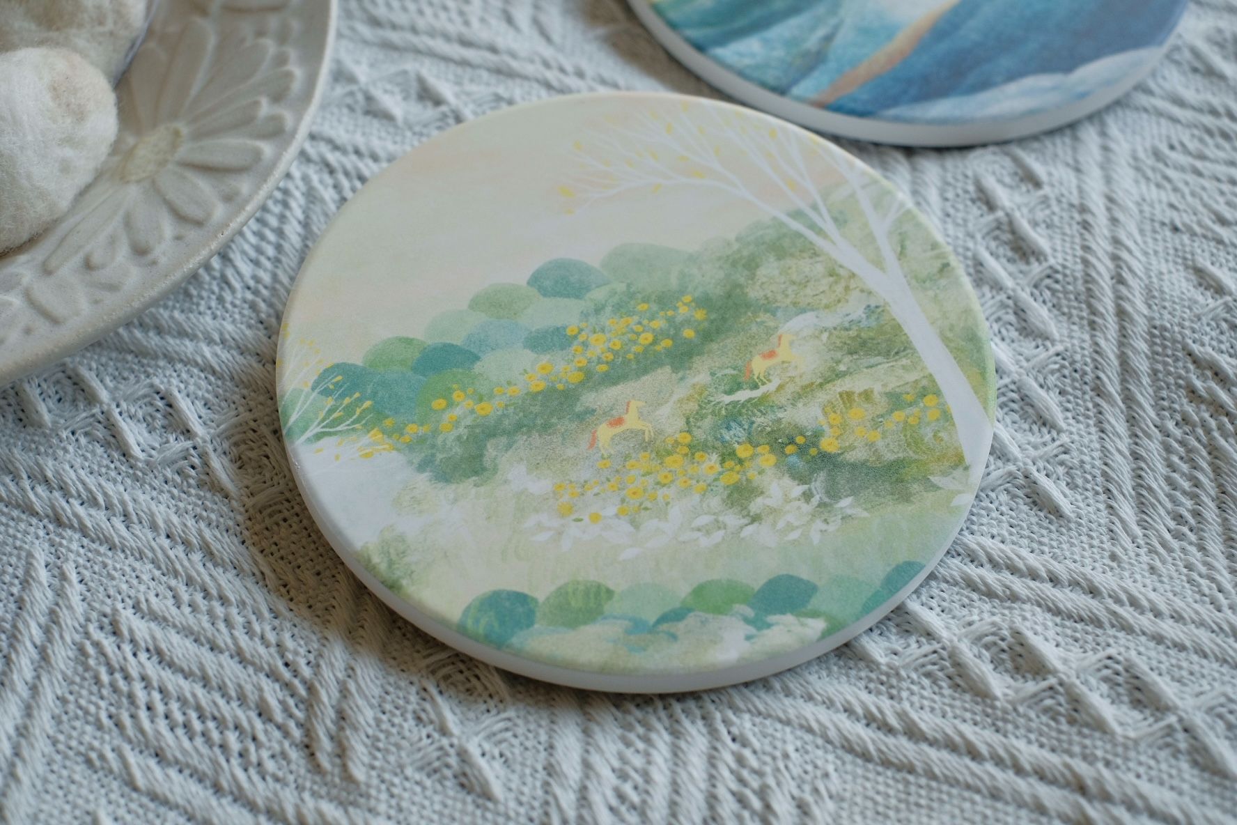 陶瓷杯墊 - 草原夢境