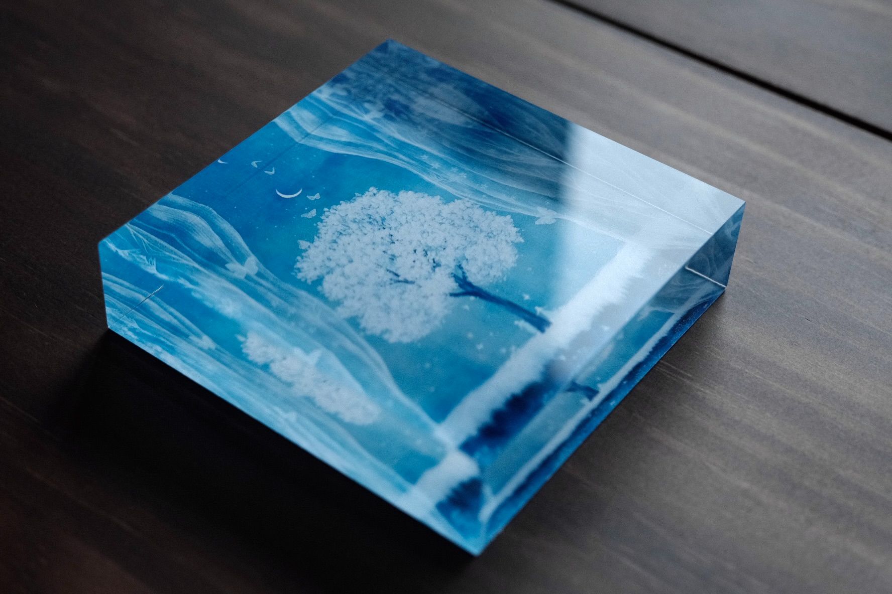 壓克力水晶畫 - 櫻花樹下的相遇