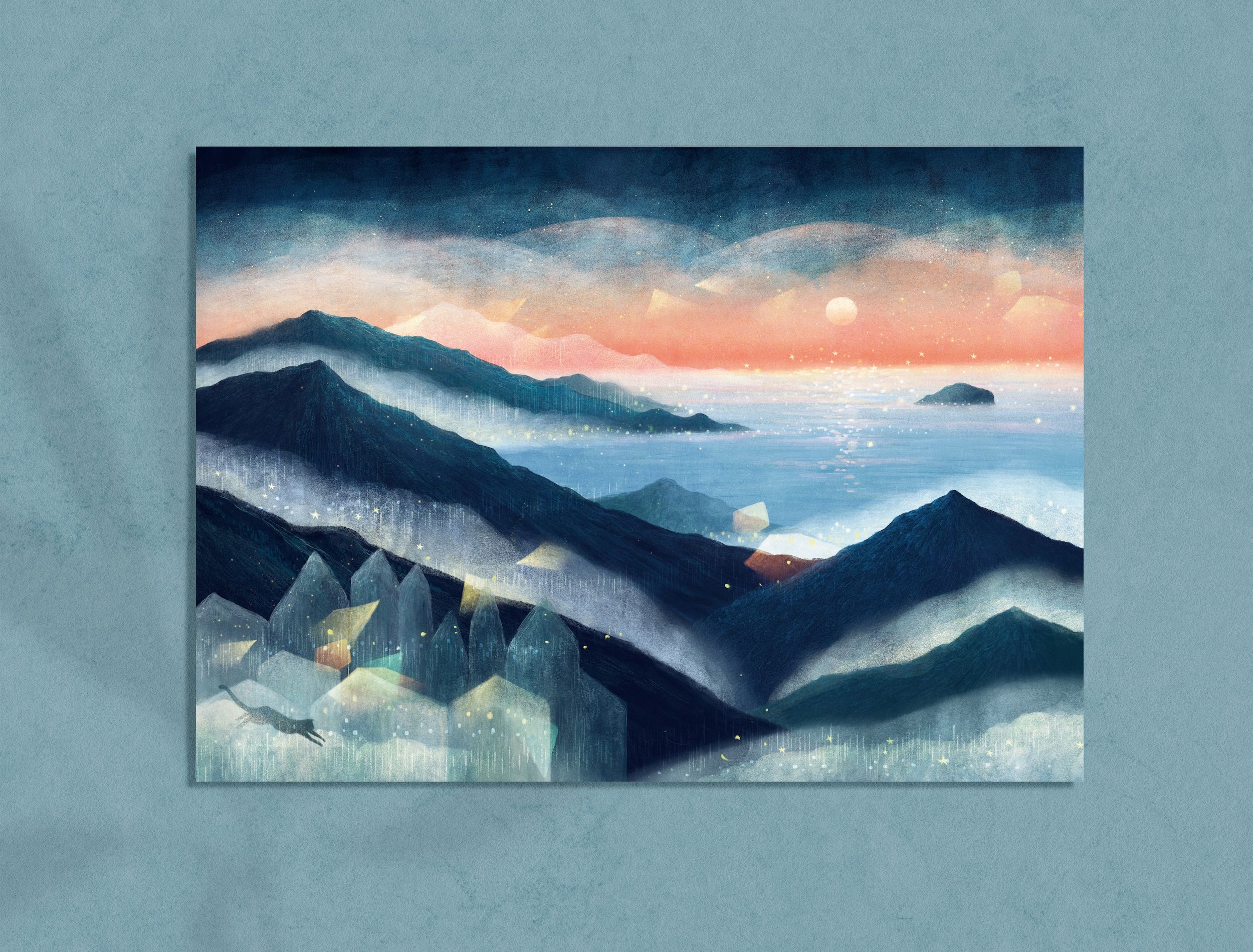 明信片 - 山嵐與海島