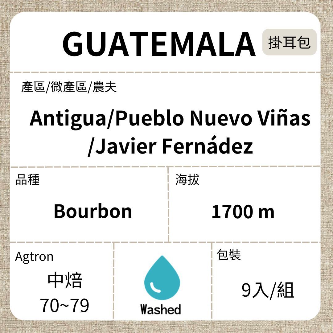 GUATEMALA/Antigua Miramundo 波旁水洗 中焙 濾泡掛耳咖啡