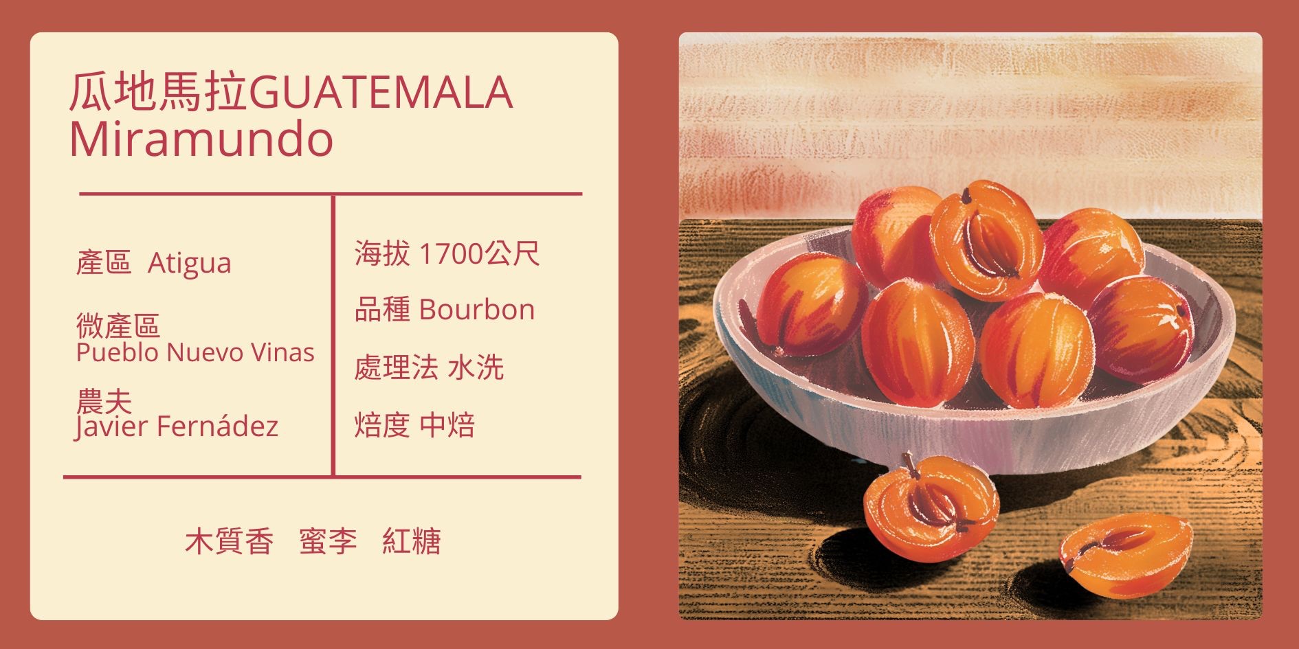 GUATEMALA/Antigua Miramundo波旁水洗 中焙