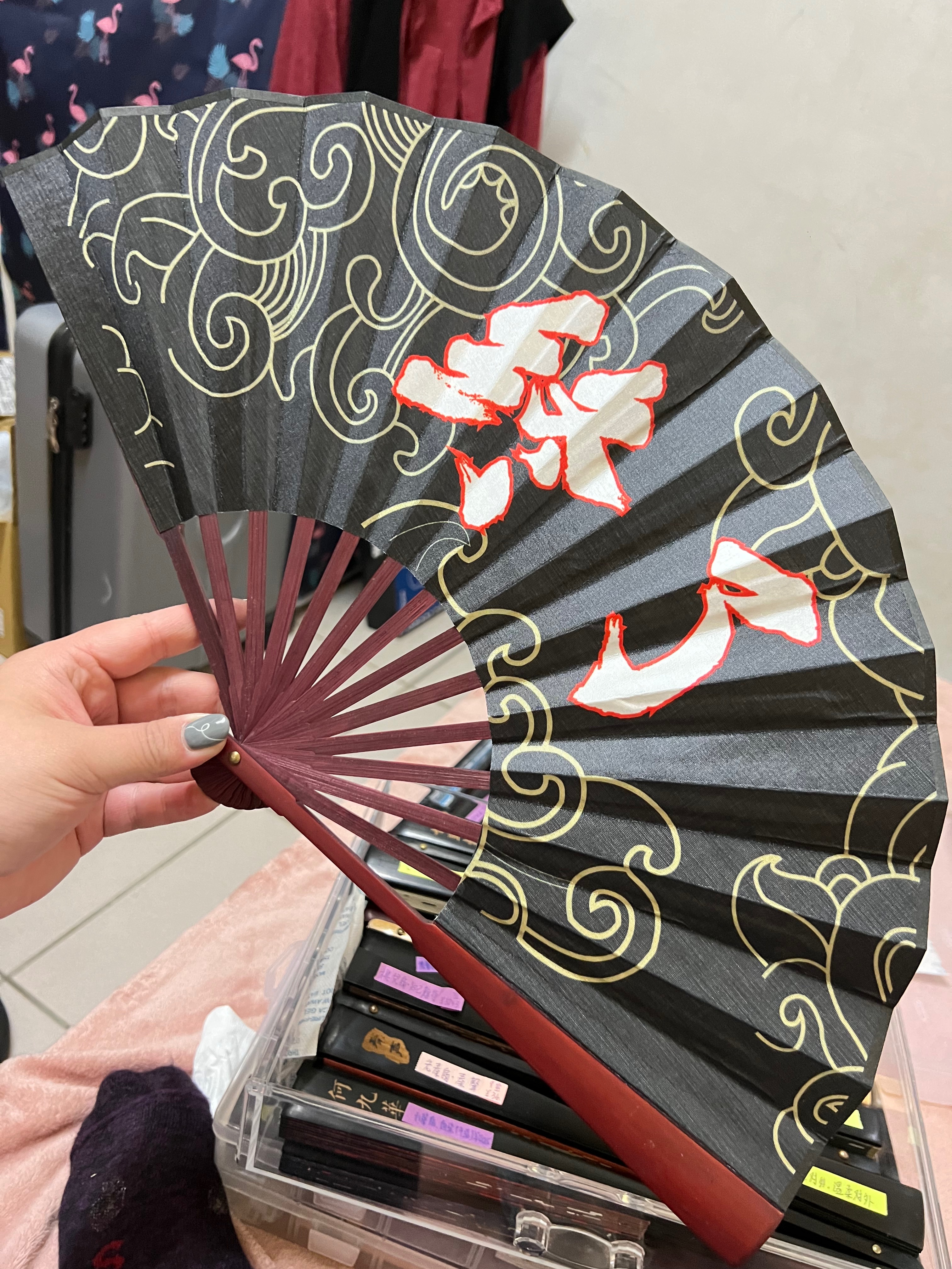 14.終了絹扇（8寸）