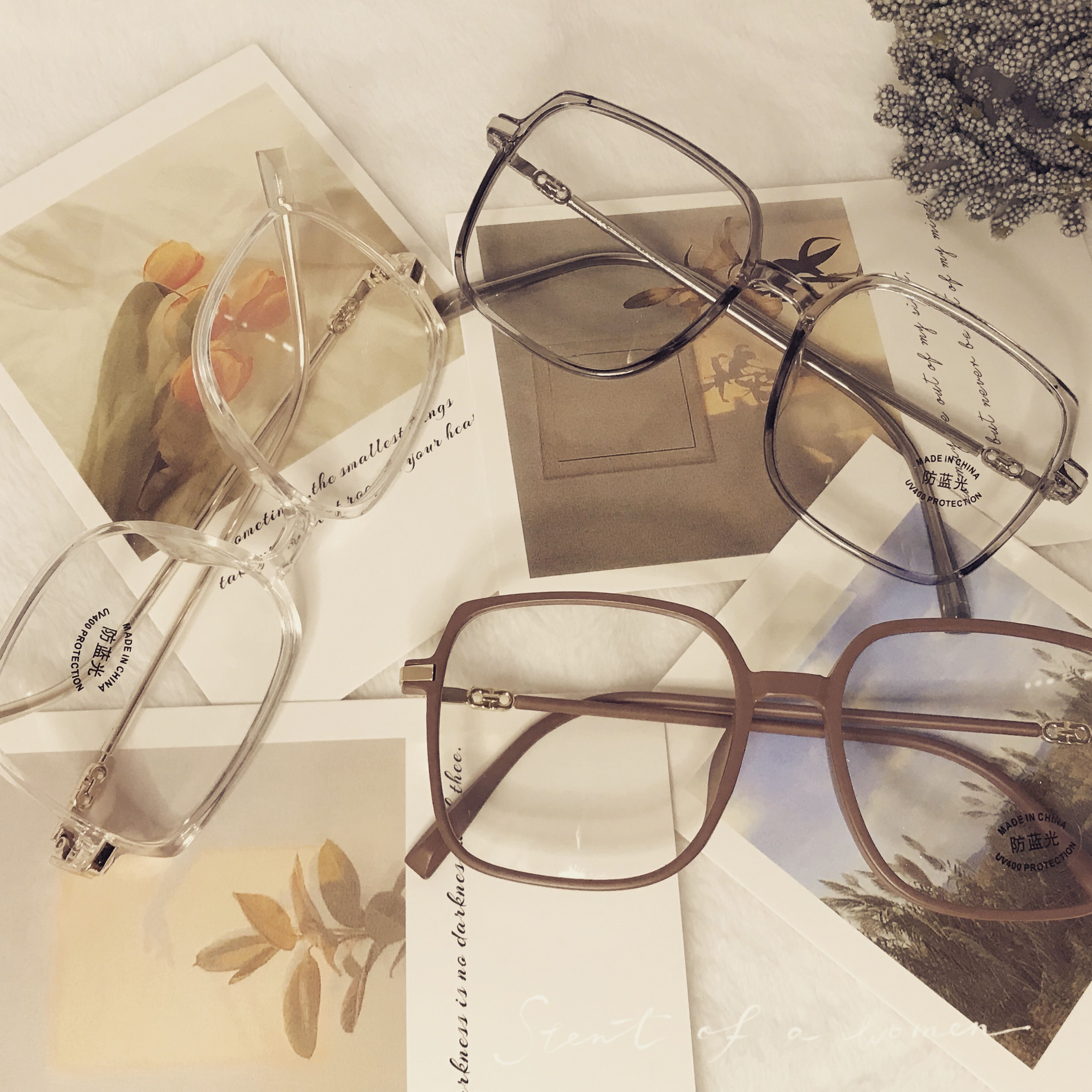 🕶 ins 小臉 素顏 新款 2021 學生 時尚潮流 平光框 眼鏡 🕶