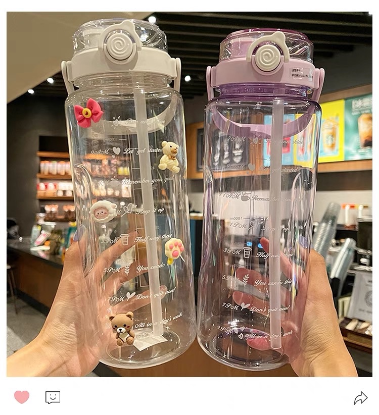 【現貨】大容量2000ml雙飲水杯