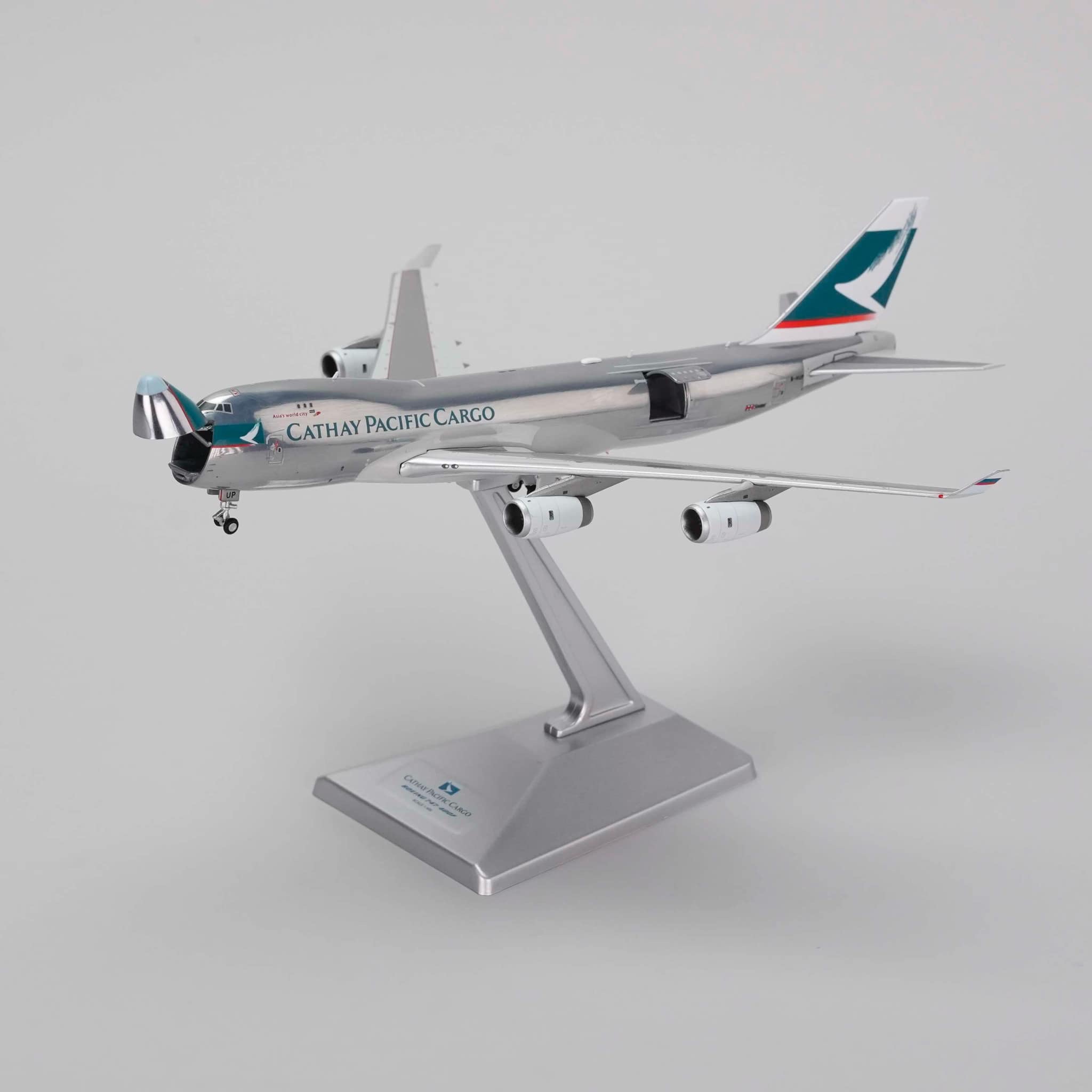 1/400 國泰航空 B747-400F 拋光 彩繪 開艙版 B-HUP 金屬模型