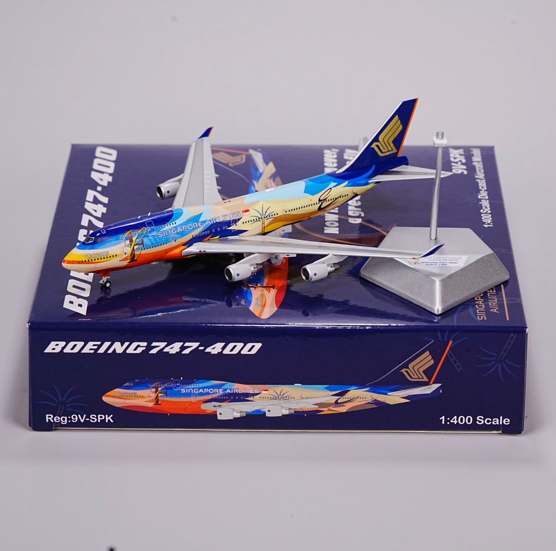 HX 1/400 新加坡航空 七色鳥彩繪 747-400 9V-SPK 9V-SPL