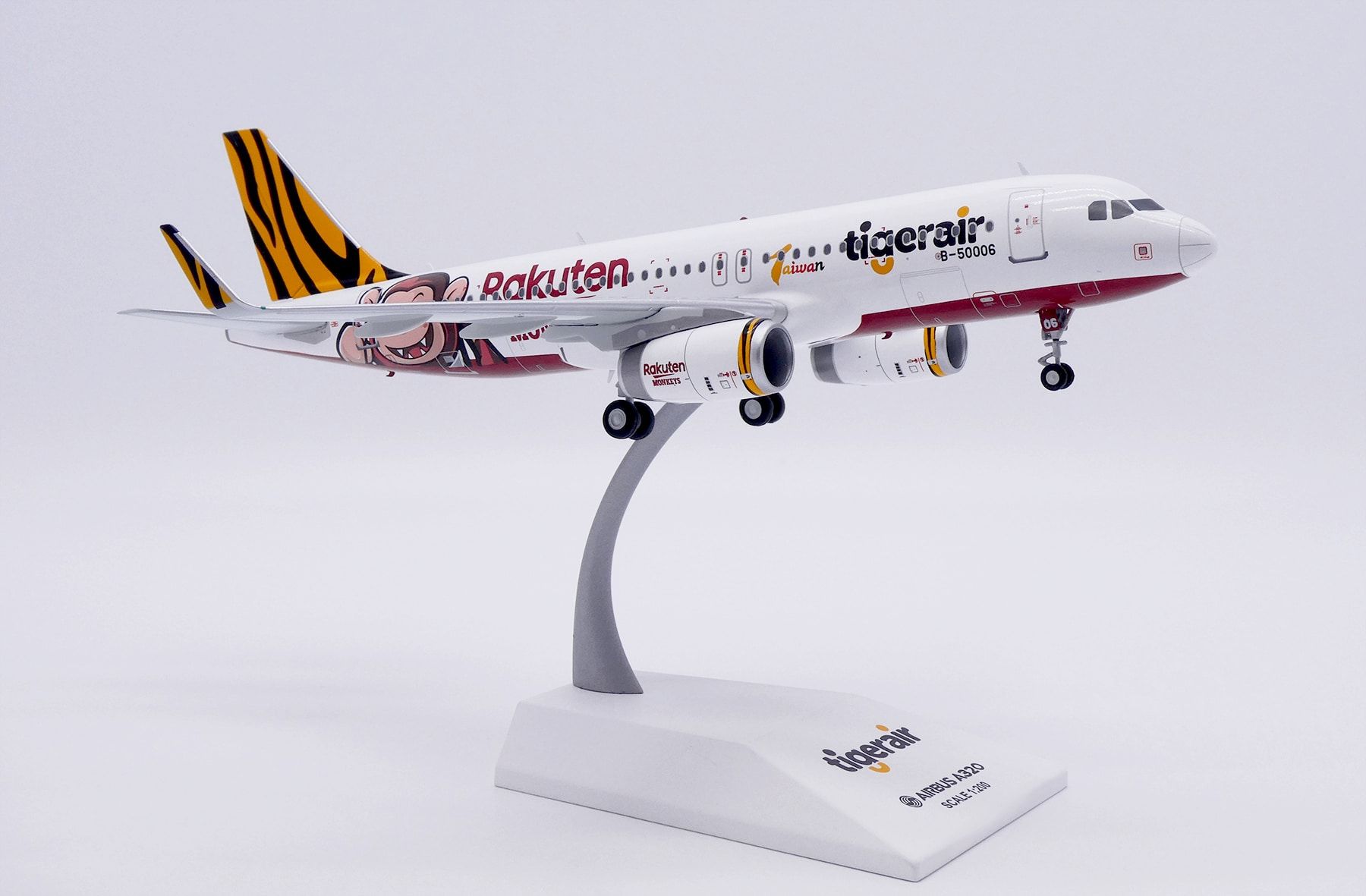 JC 1/200 台灣虎航 A320 樂天桃園 Monkeys 聯名塗裝 B-50006 金屬模型