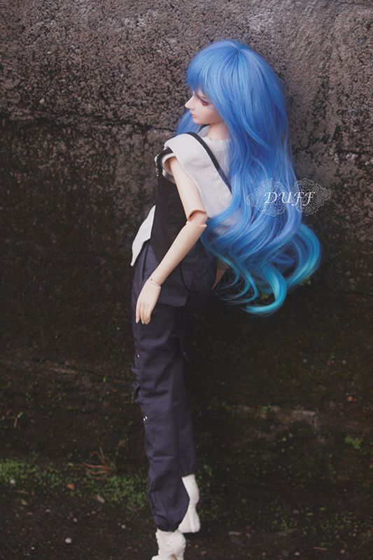 +朵芙+BJD海水湖藍漸層捲髮（3分）