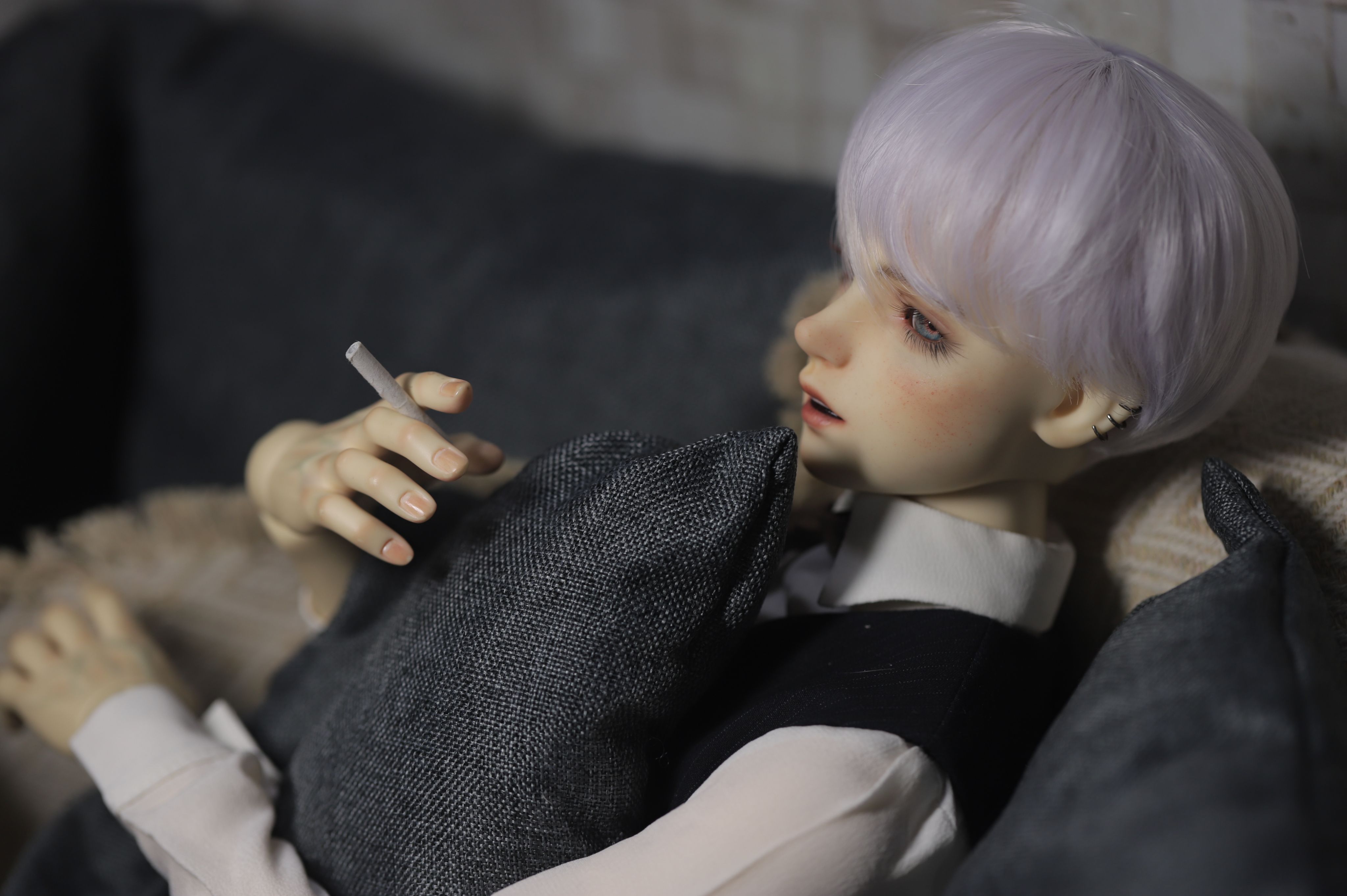 +朵芙+BJD雪紫短髮波波頭（小3分）