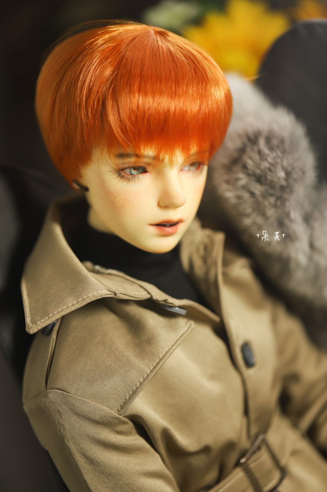 +朵芙+BJD胡蘿蔔色短髮波波頭（3分）