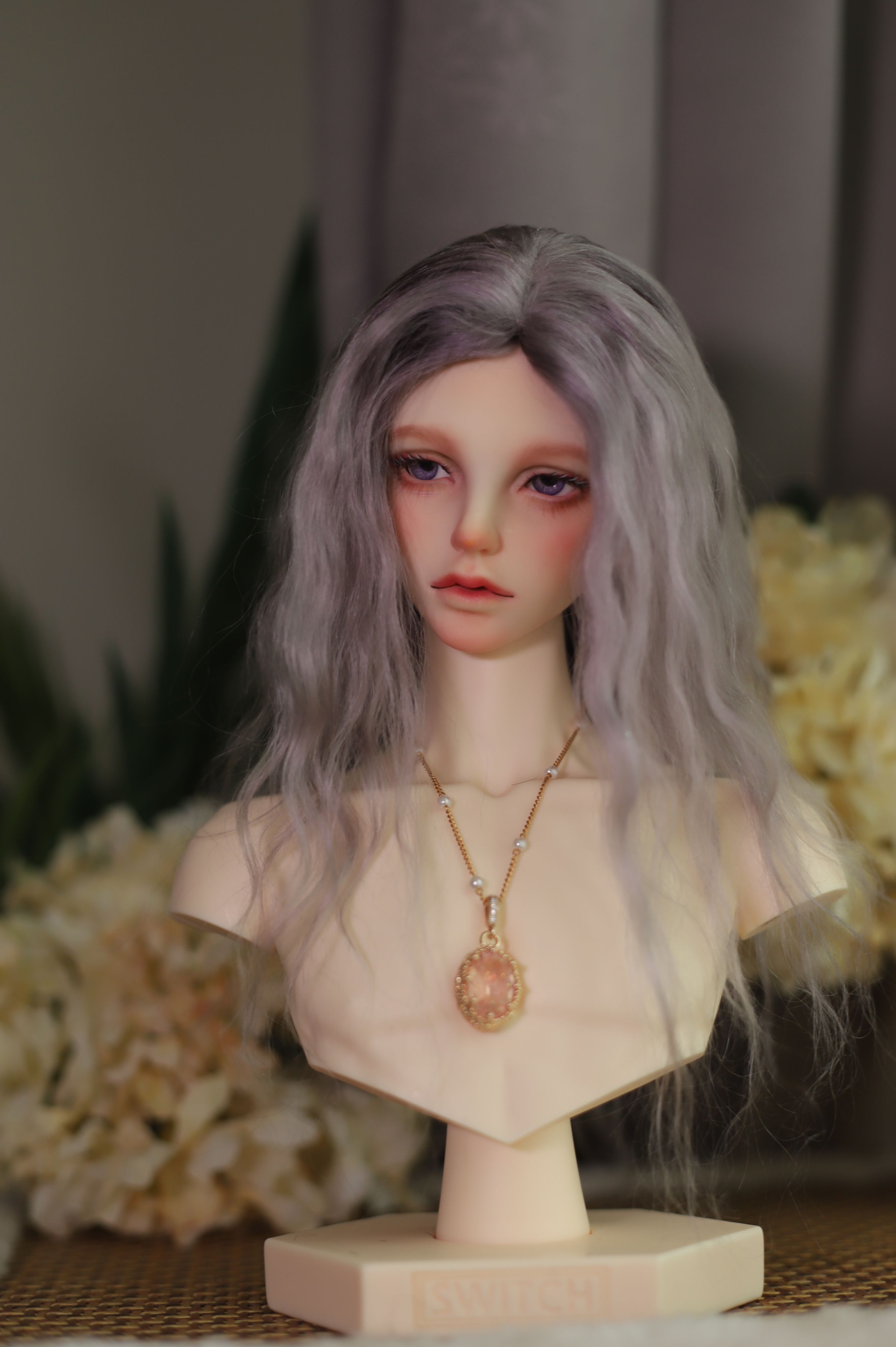 +朵芙+BJD灰紫中分馬海毛（3分）