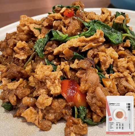 塔香辣炒新豬肉（微辣/含五辛）