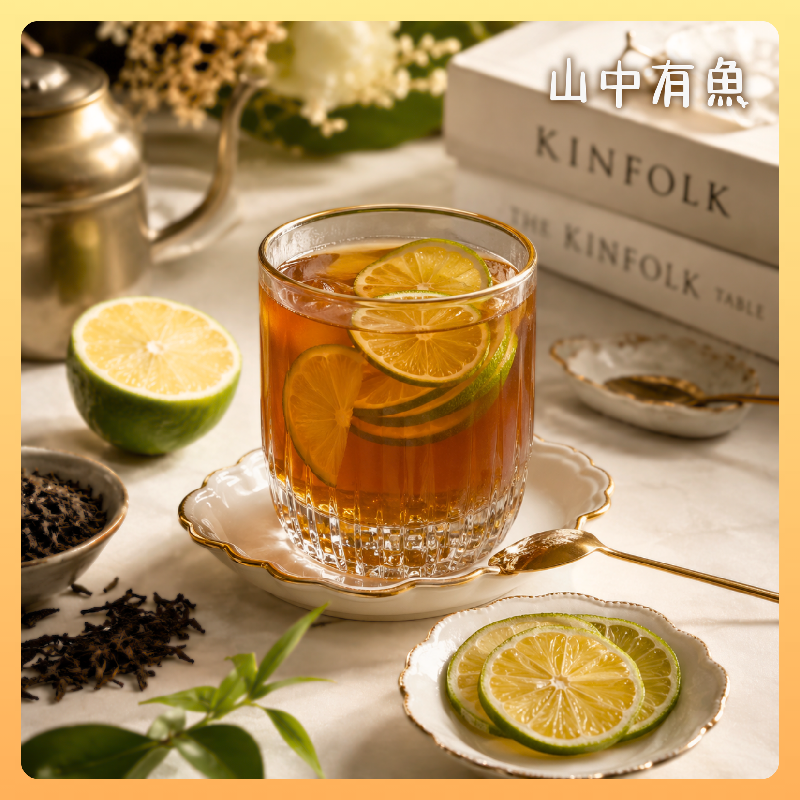 杉林溪高山紅茶 × 乾燥青檸片🍋檸檬紅茶｜有機自栽檸檬