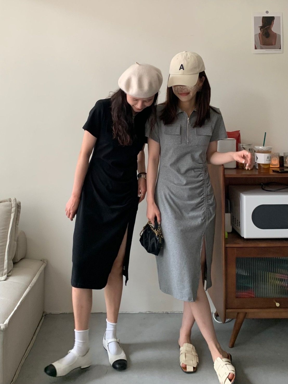 預購-2220拉鍊雙口袋顯瘦POLO領連身裙