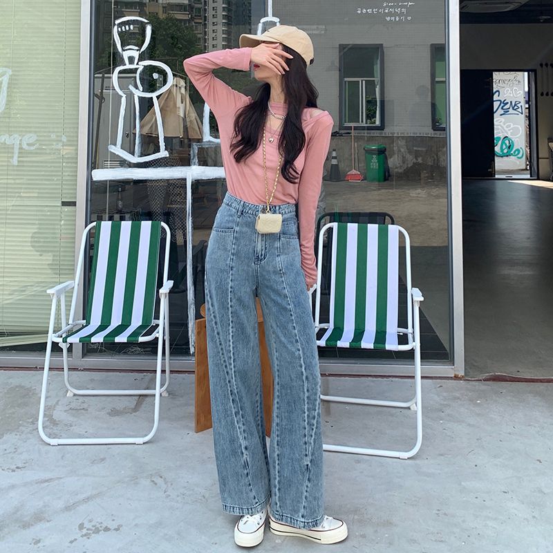 預購-2223復古設計感高腰牛仔褲