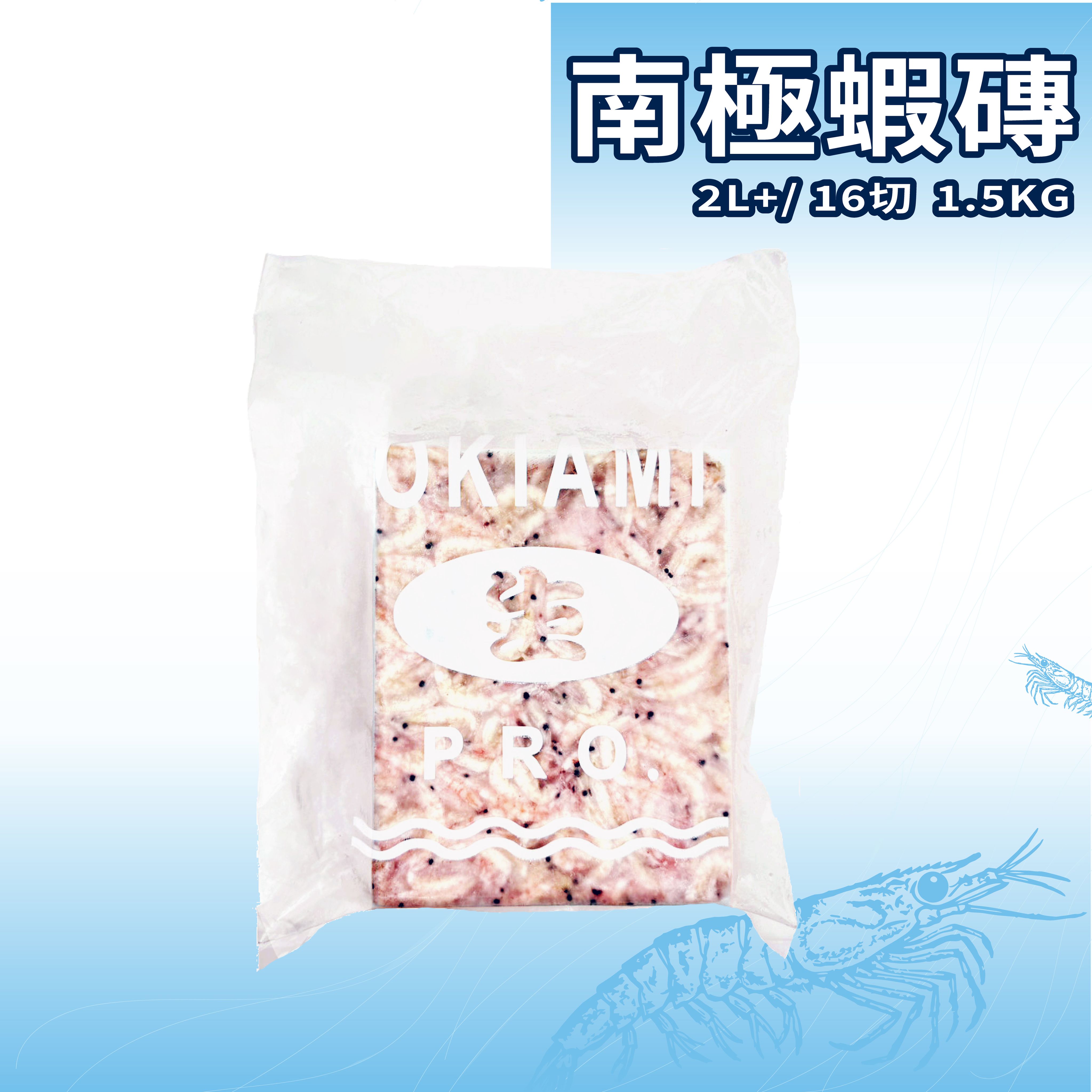 【生牌】誘餌專用南極蝦磚L（16切）｜1.5Kg 大規格免費力剁磚 磯釣打窩混拌A撒粉大用量 7-11冷凍店取
