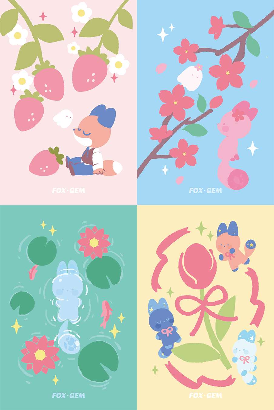 🌟花花雙燙色小卡（一組四張）