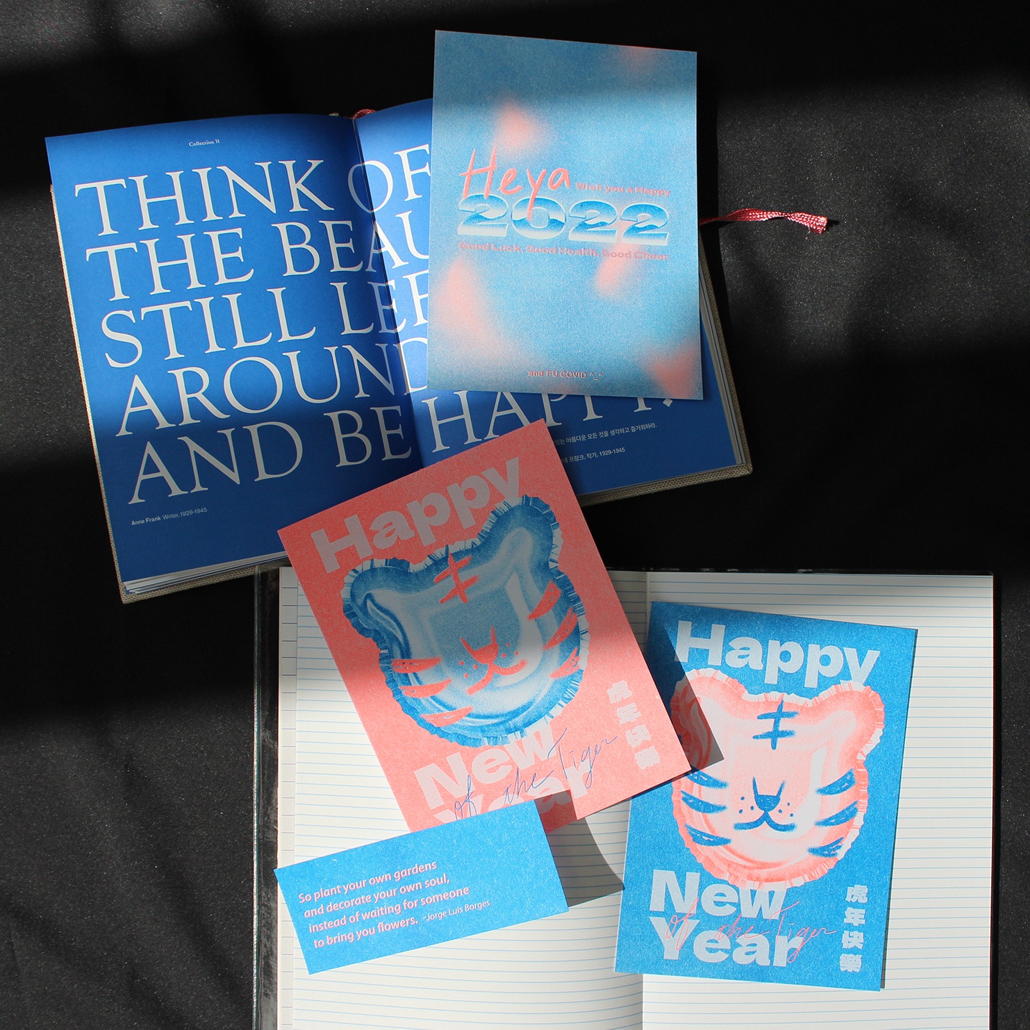 收藏推薦！虎年快樂！Happy New Year of the Tiger！孔版印刷賀卡