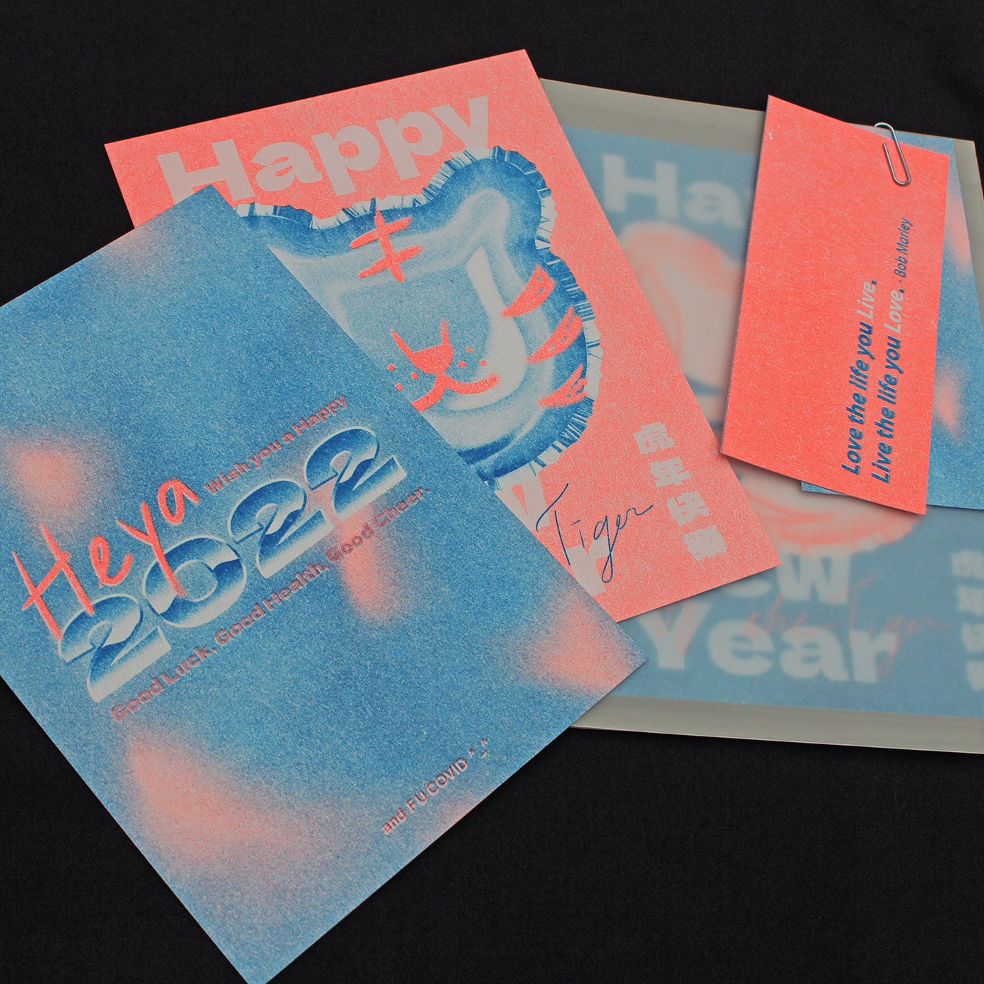 收藏推薦！2022賀卡組合 〈虎年快樂／Heya 2022〉