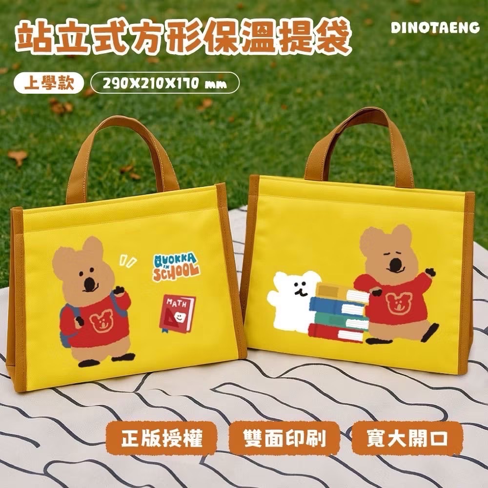 「現貨」DINOTAENG 超人氣站立式方形保溫提袋