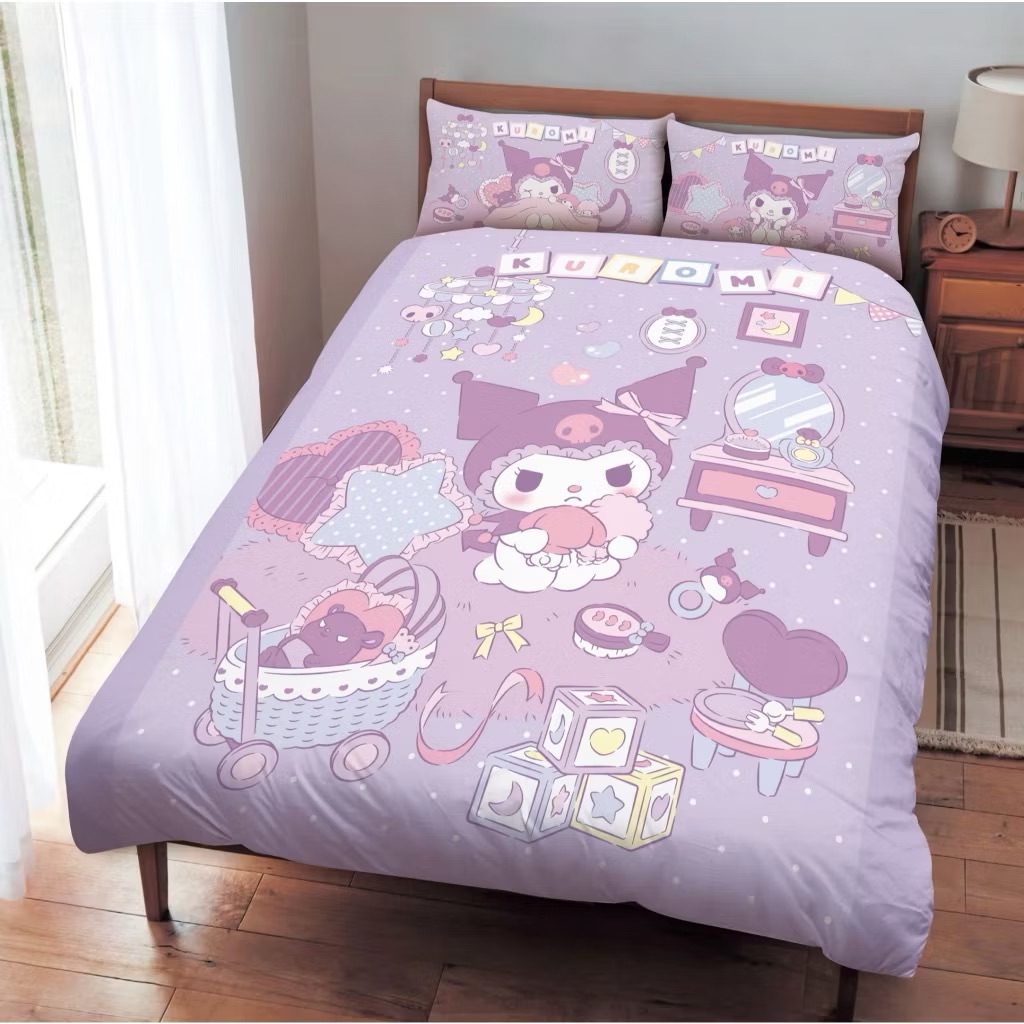 正版三麗鷗/酷洛米雙人床包組