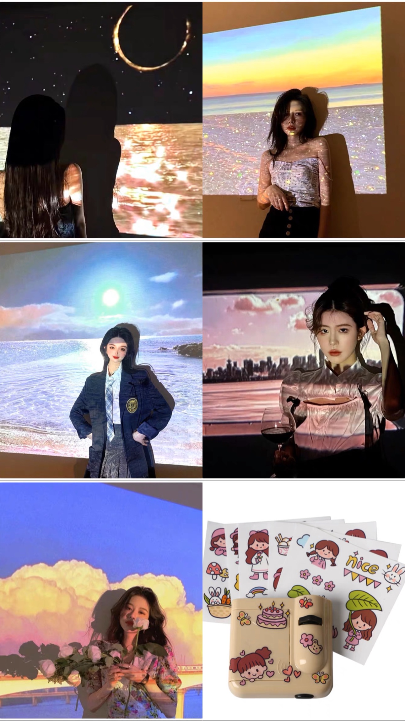 （現貨）🧸網紅背景投影燈（贈5投影片+電池）