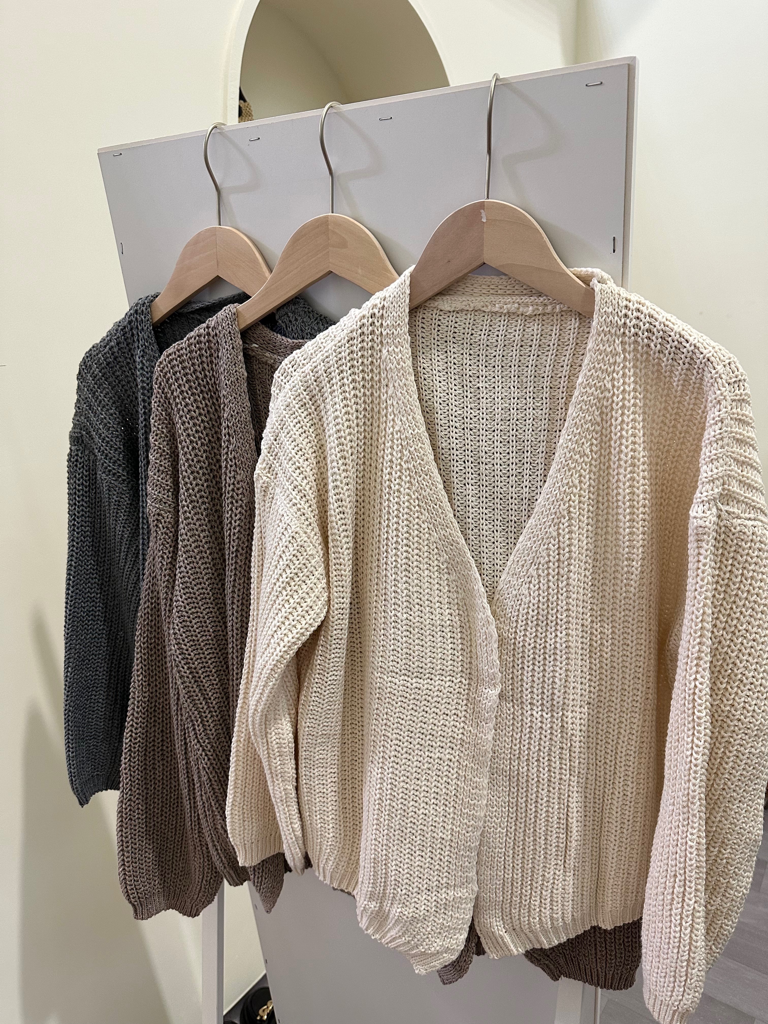 （現貨出清）命定泡泡燈籠袖針織外套/針織衫