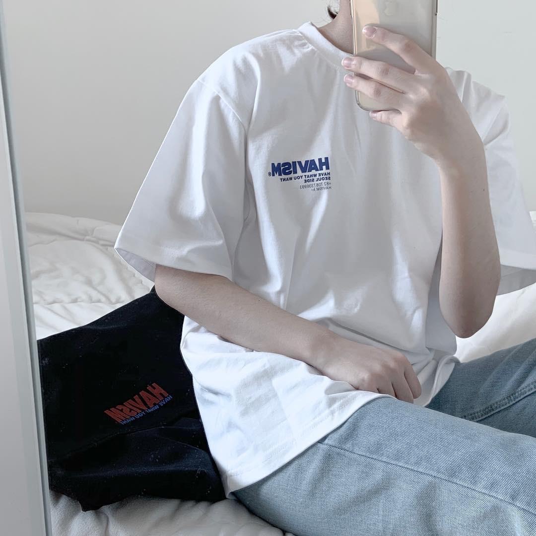 純棉寬鬆簡約短袖T