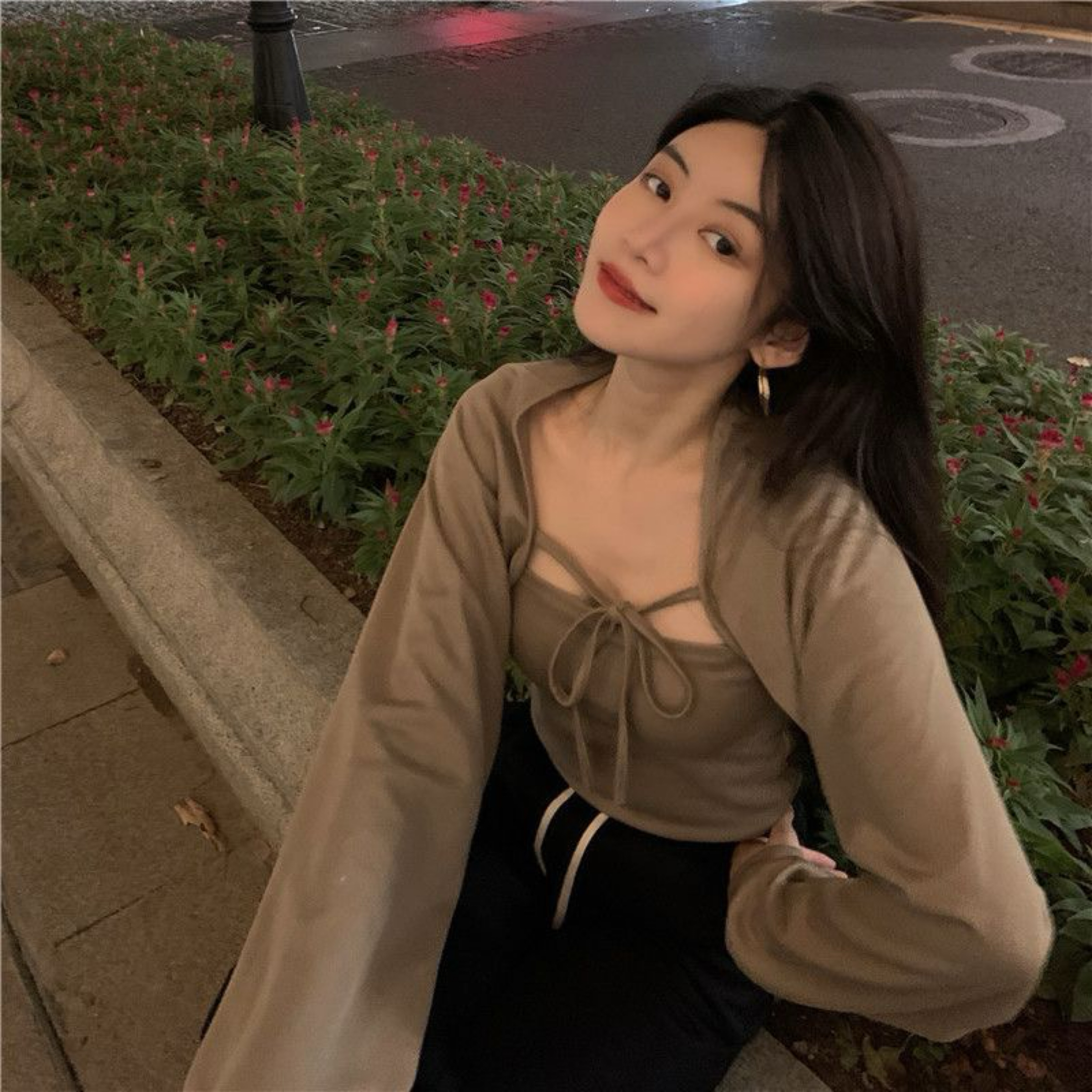 1+1情慾小辣妹針織罩衫+吊帶背心