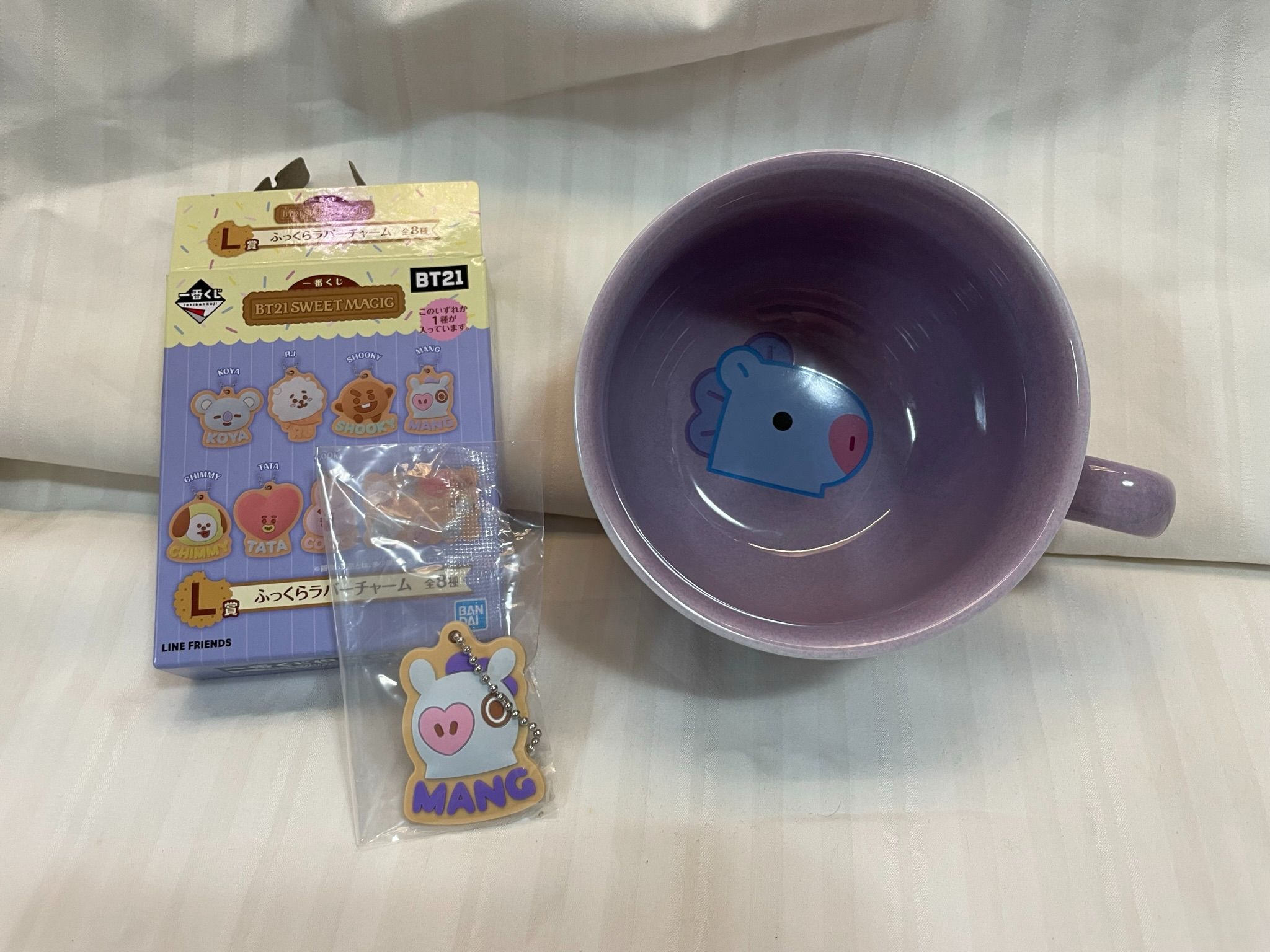 [全新]BT21MANG軟糖杯+一番賞MANG軟膠吊飾組