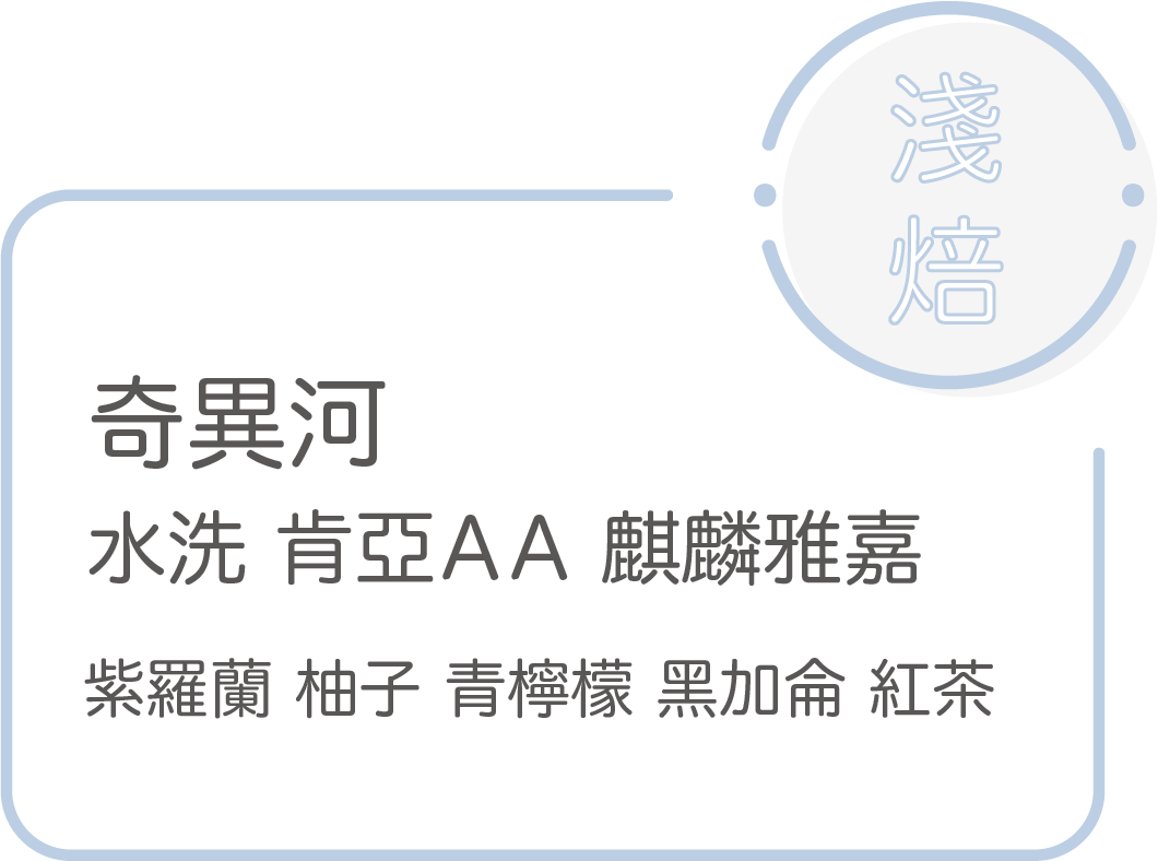淺焙【奇異河】水洗 肯亞AA 麒麟雅嘉