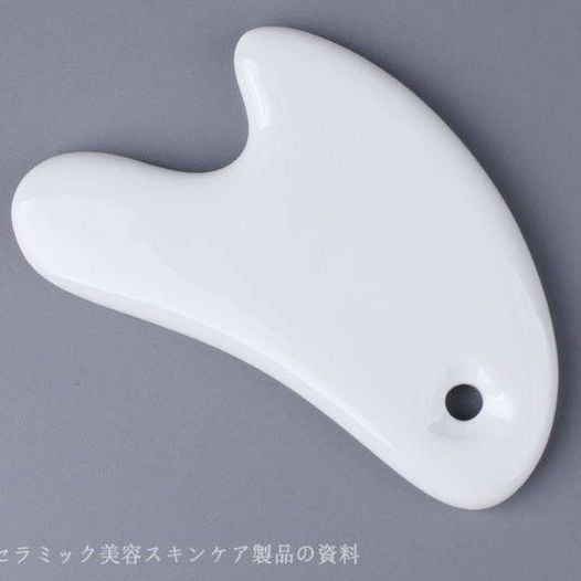 美容專用臉部白色陶瓷刮痧板【散裝】