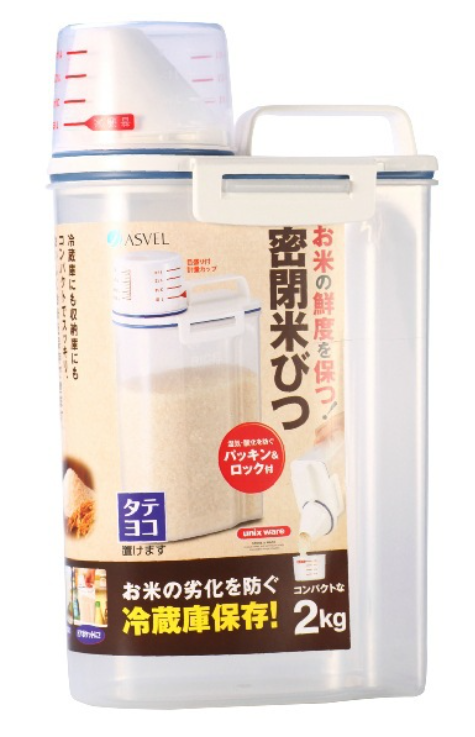 日本製asvel防潮防蟲家用密封小米桶（2公斤桶）
