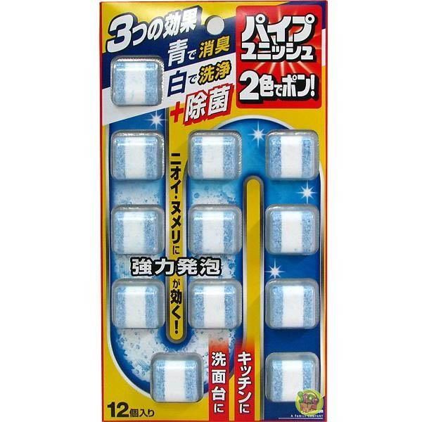 日本進口 Johnson 排水孔.排水管 三效雙色錠 清潔錠 12顆入