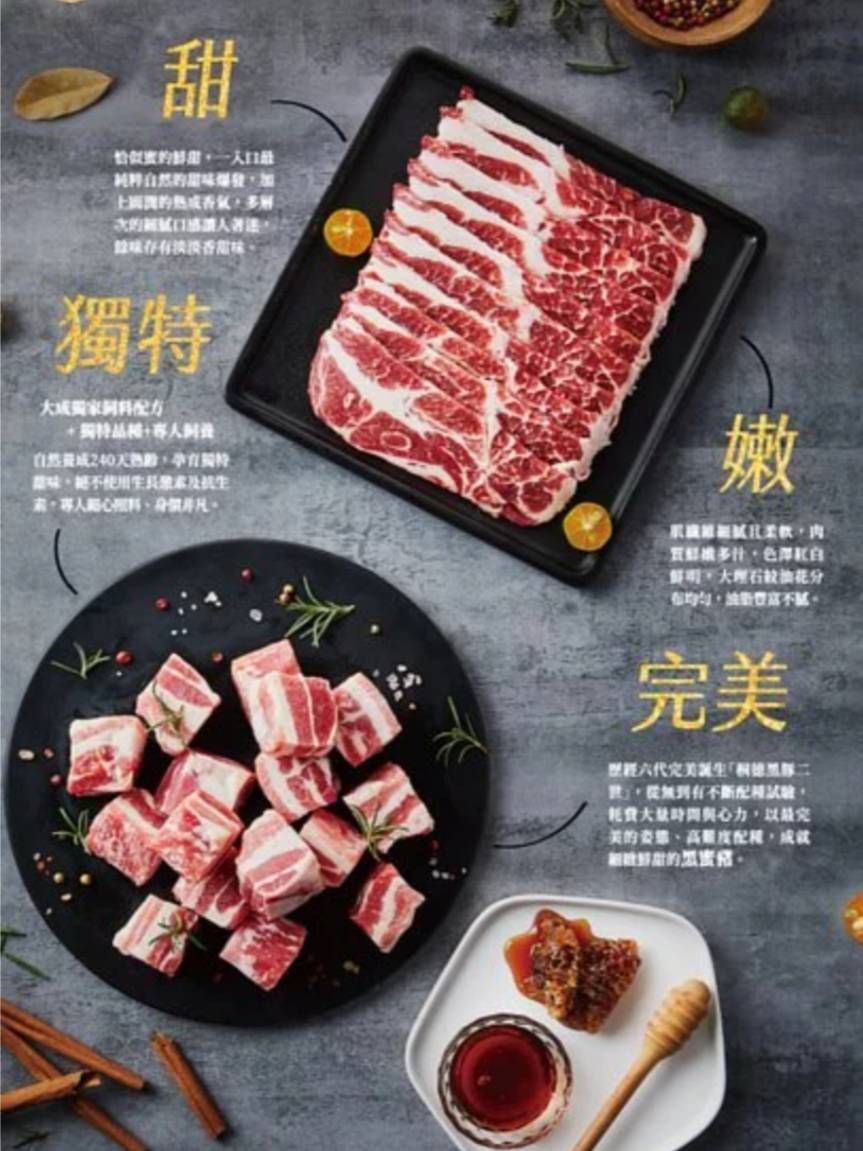 台灣桐德二世黑蜜豬前腿肉