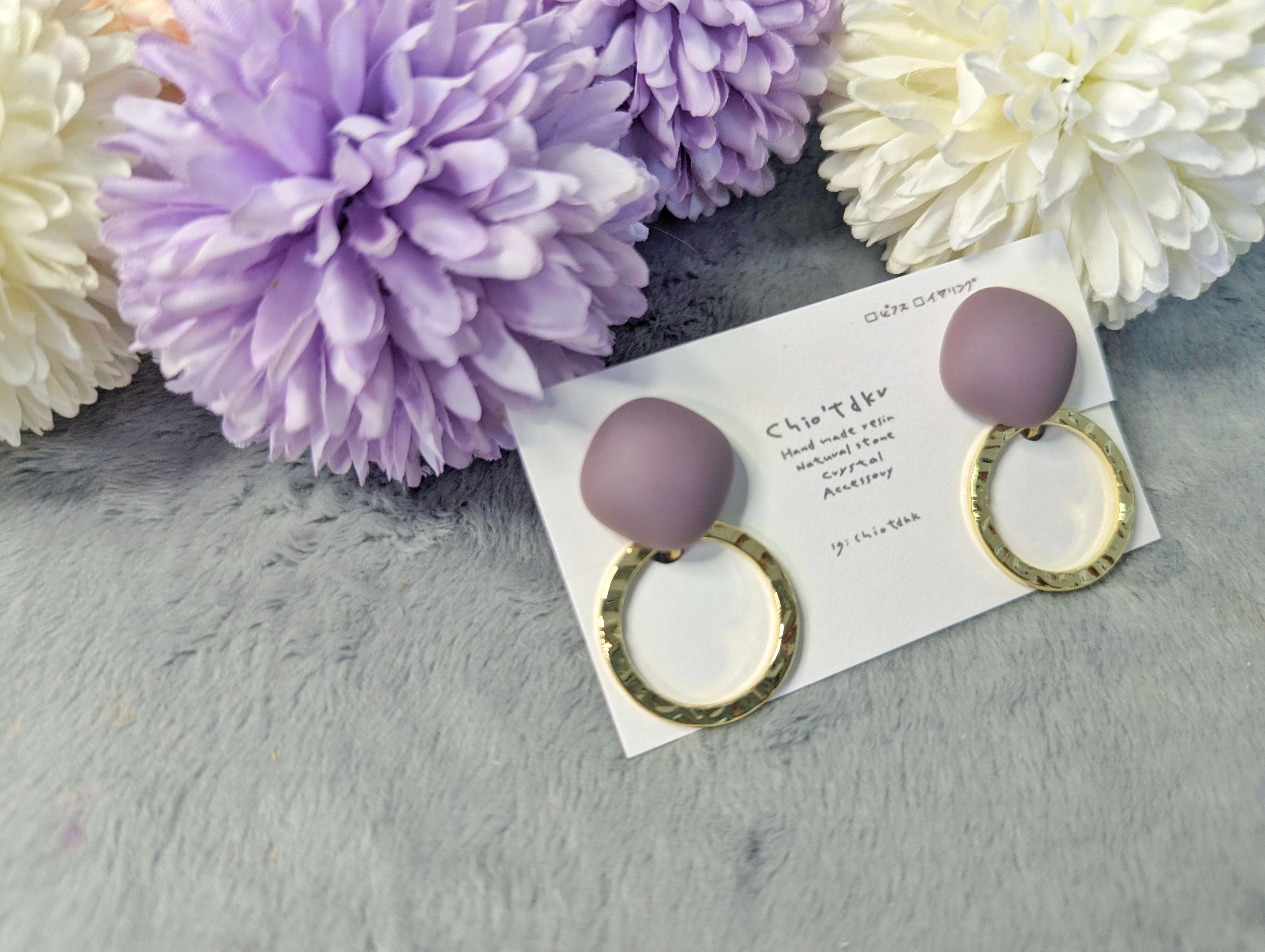 ［CHIOTDKR手作飾品］霧面單色 方形簡約造型耳環 可改夾