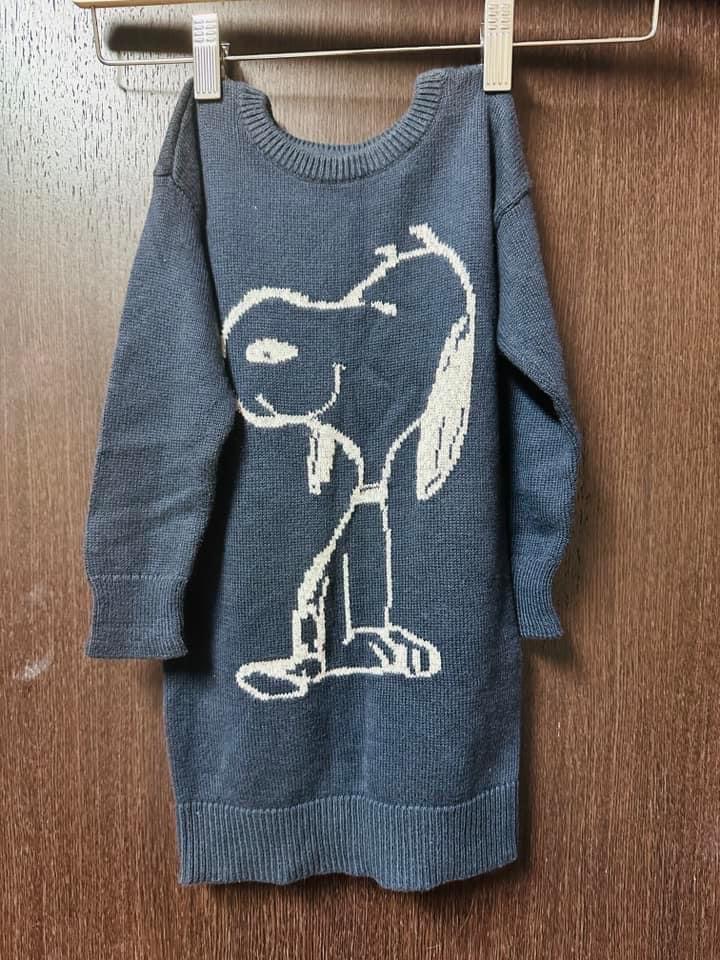 很新 GAP snoopy 細針織洋裝 2t$200 材質舒適