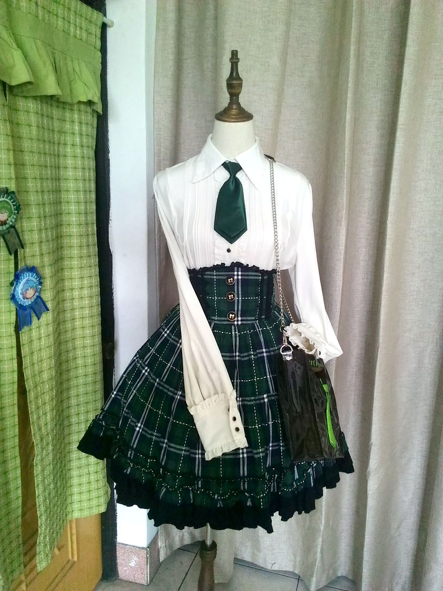 幻之風-魚骨格子高腰SK