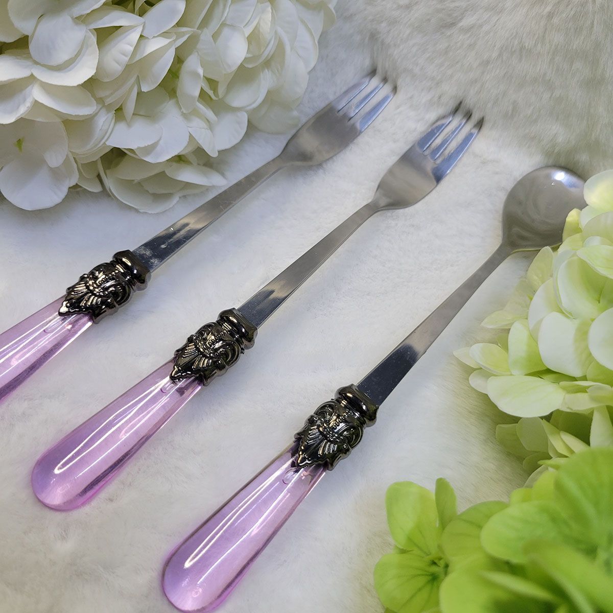 （限加購）紫色復古餐具組