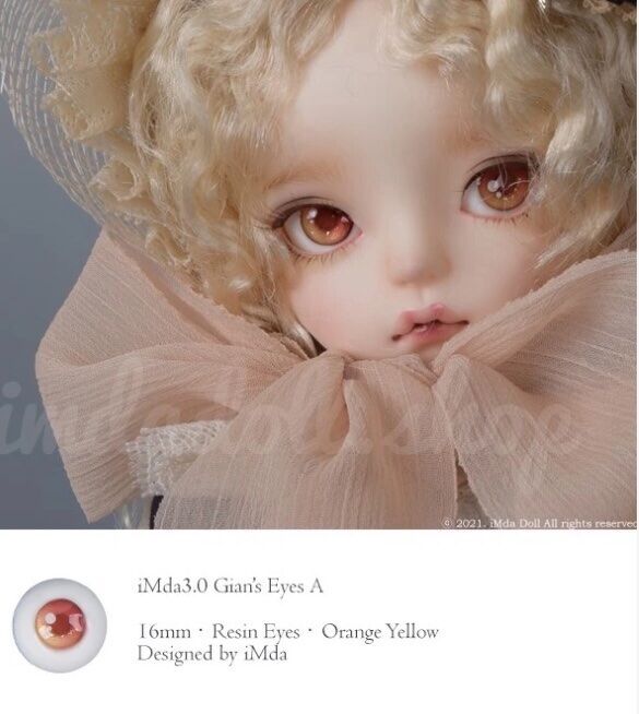 iMda Doll Gian 樹脂眼 3.0 橘黃 16mm