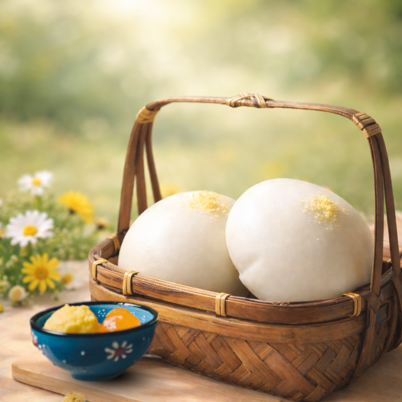 【3月限定】金沙奶黃包 （一組5顆）