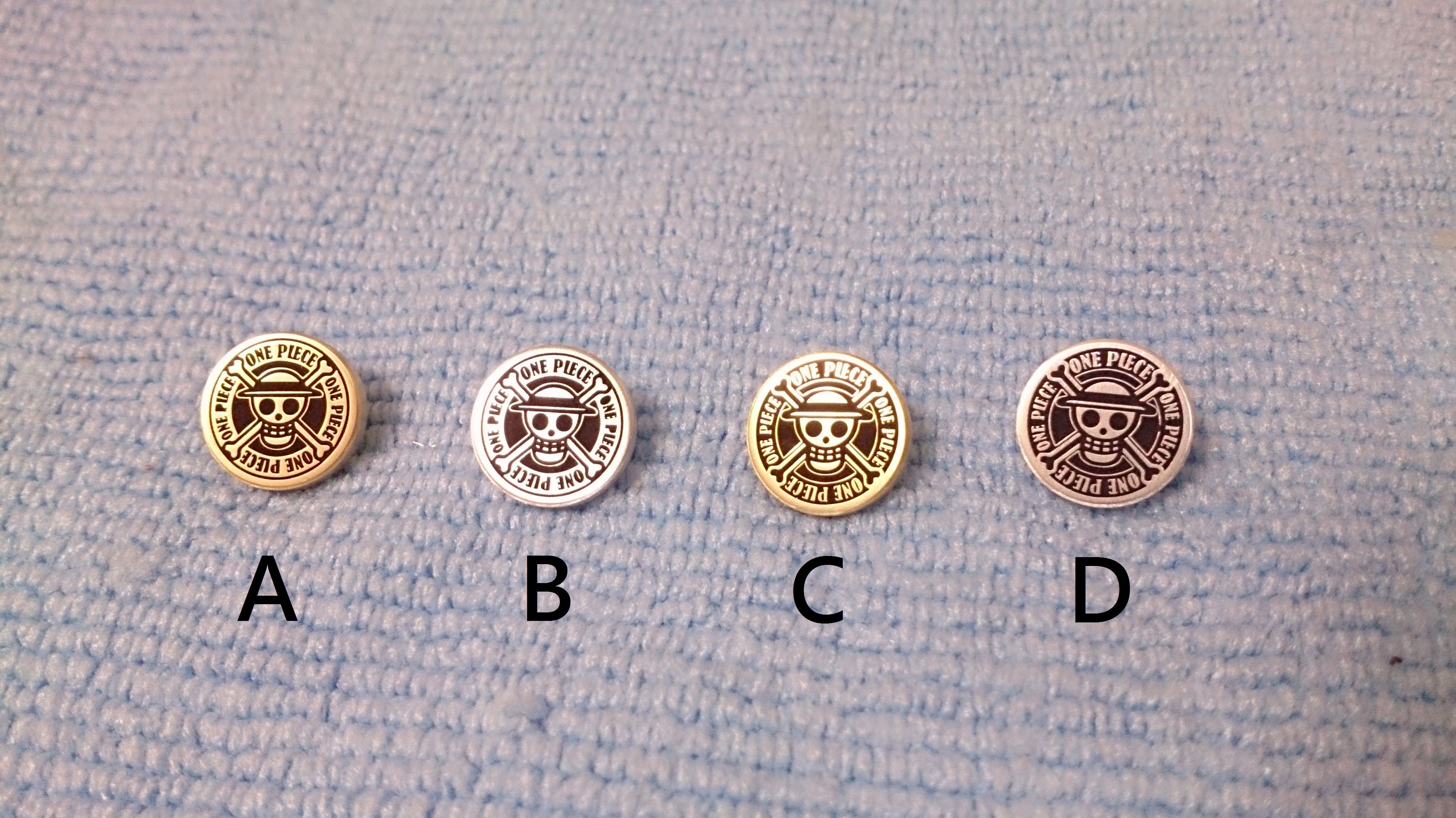 迷你精緻快門紐  航海王（有螺紋）