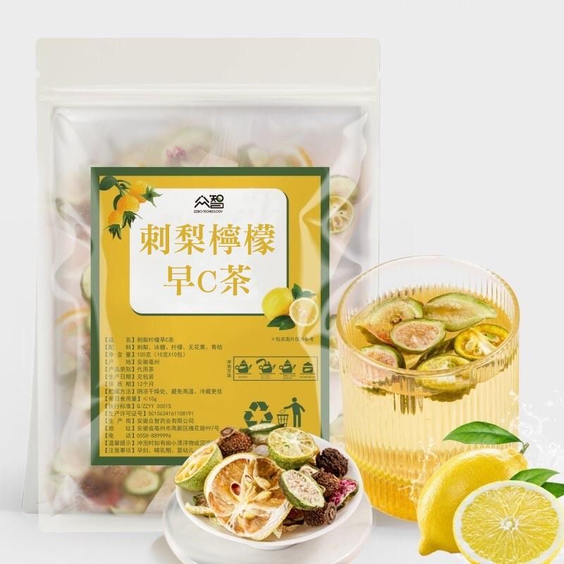 刺梨檸檬早C茶✿無花果三角包✿養生茶✿女神茶✿10gx10包/100（g）刺梨，無花果，檸檬，青桔，冰糖