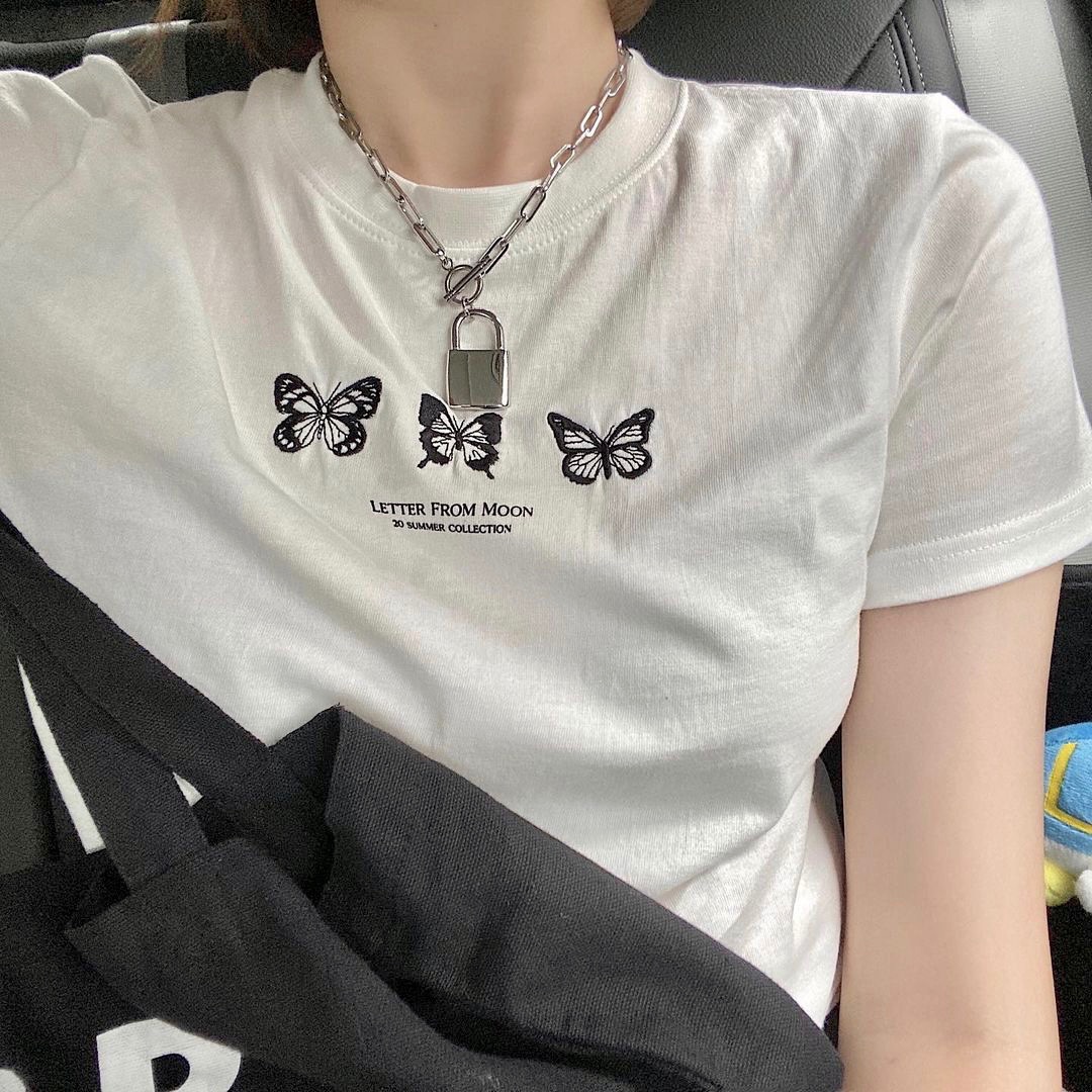 Jennie同款✔️ letter from moon 蝴蝶 短袖