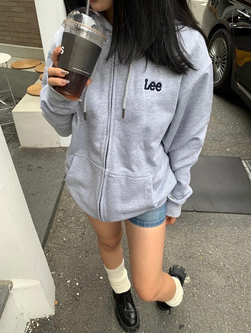 LEE 基本款 小LOGO 連帽外套