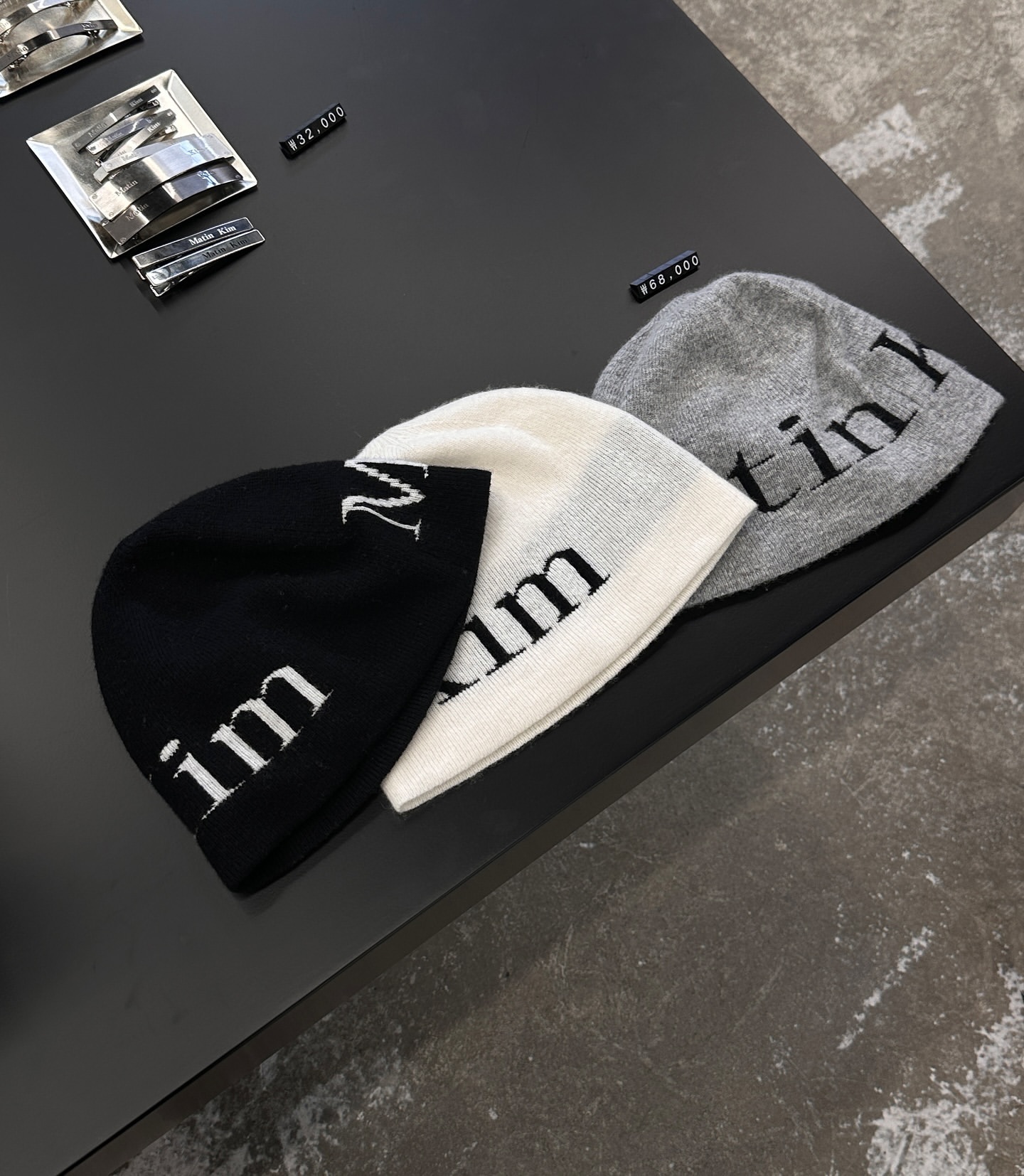 金廷祐/Shotaro同款 Matin Kim LOGO JACQUARD SHORT BEANIE