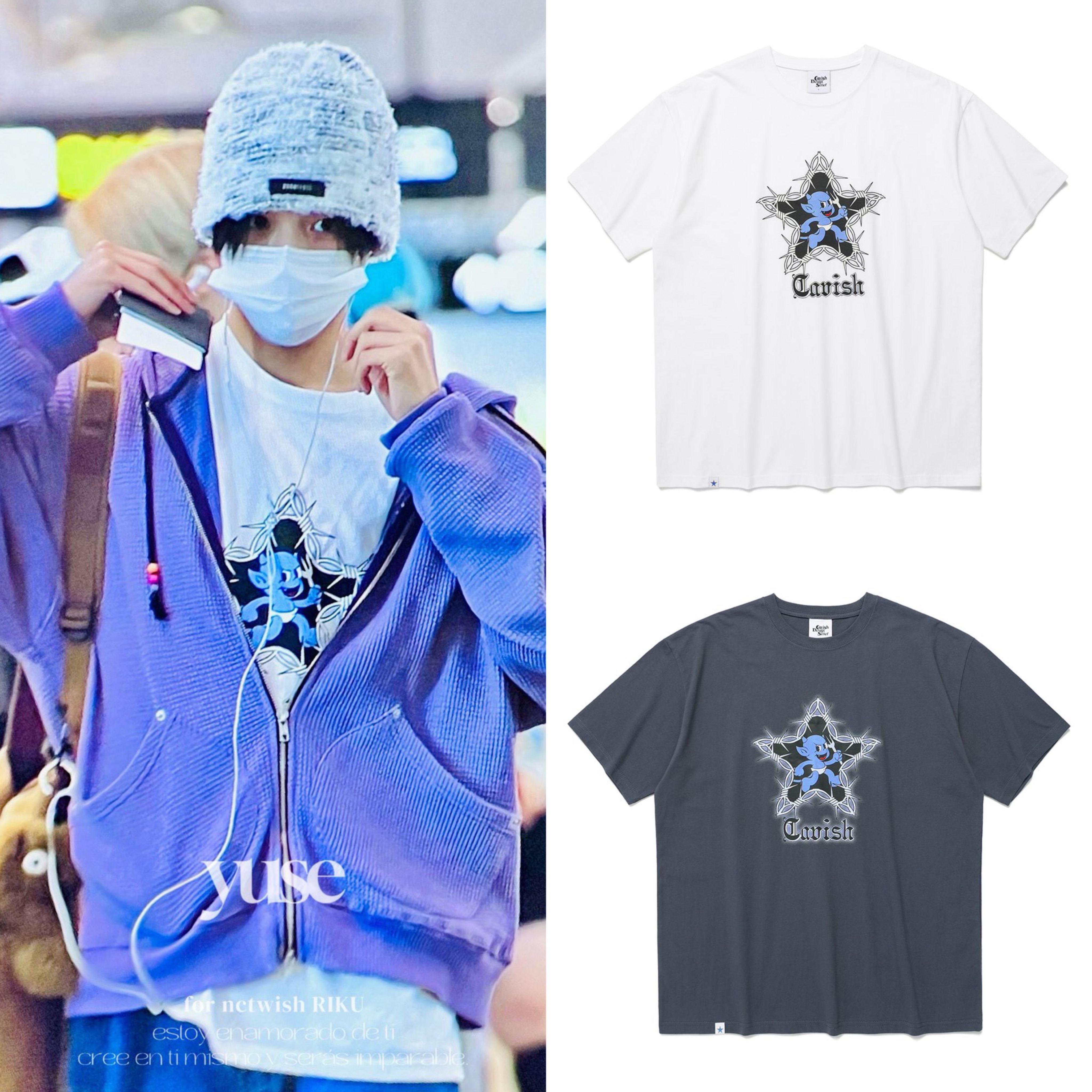 特價到3/9 23:59為止 Riku同款 Cavish BLUE DEVIL SS TEE