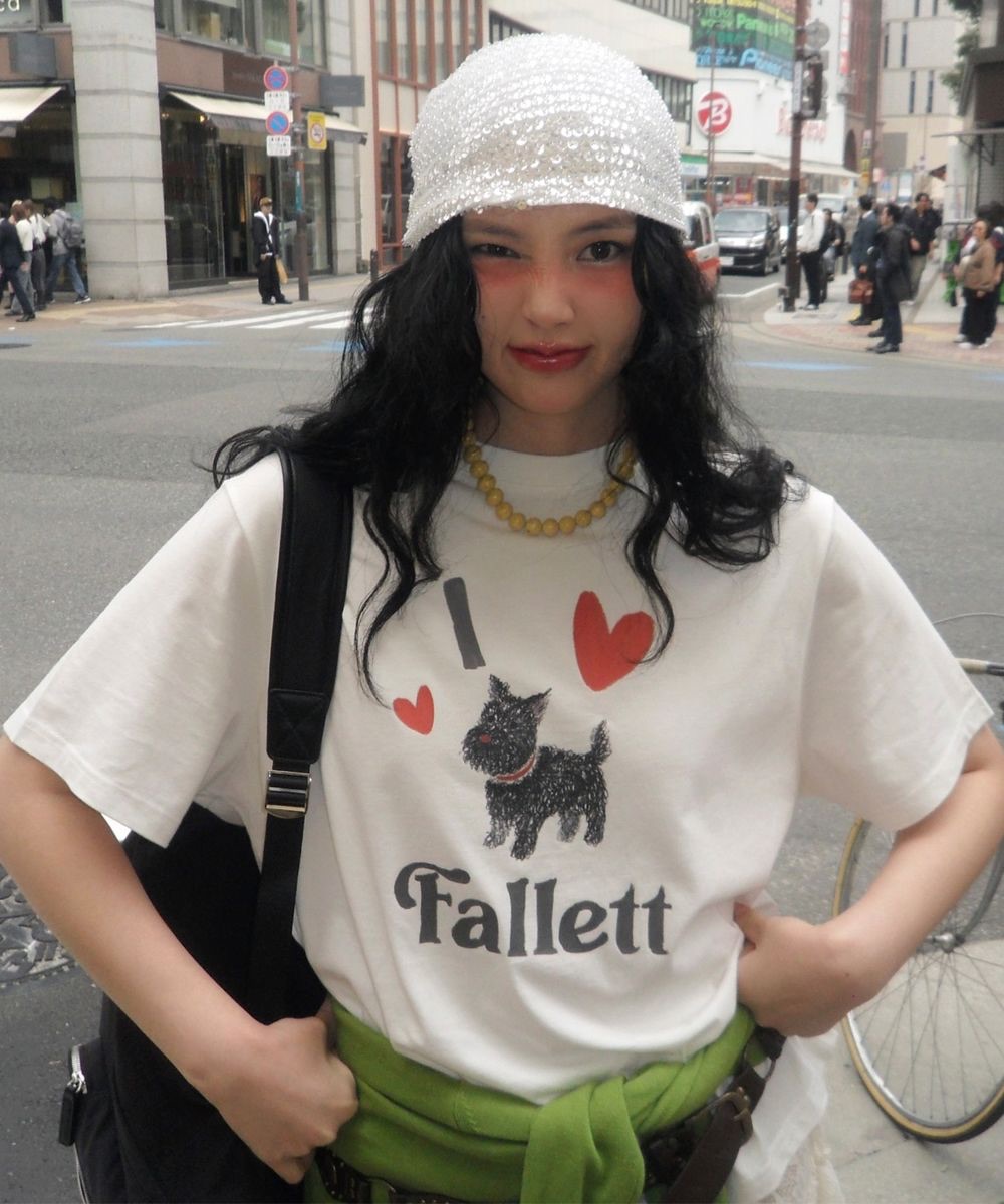 Fallett 퍼피 드로잉 오버핏 반팔티