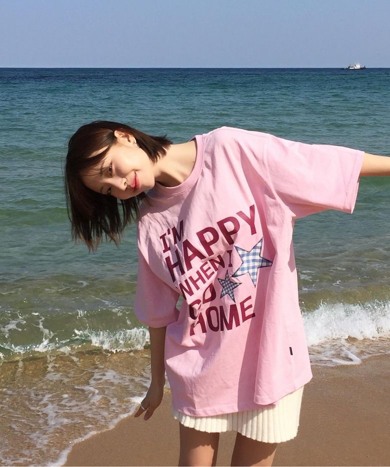 Riku同款 Waikei I am HAPPY 반팔티셔츠